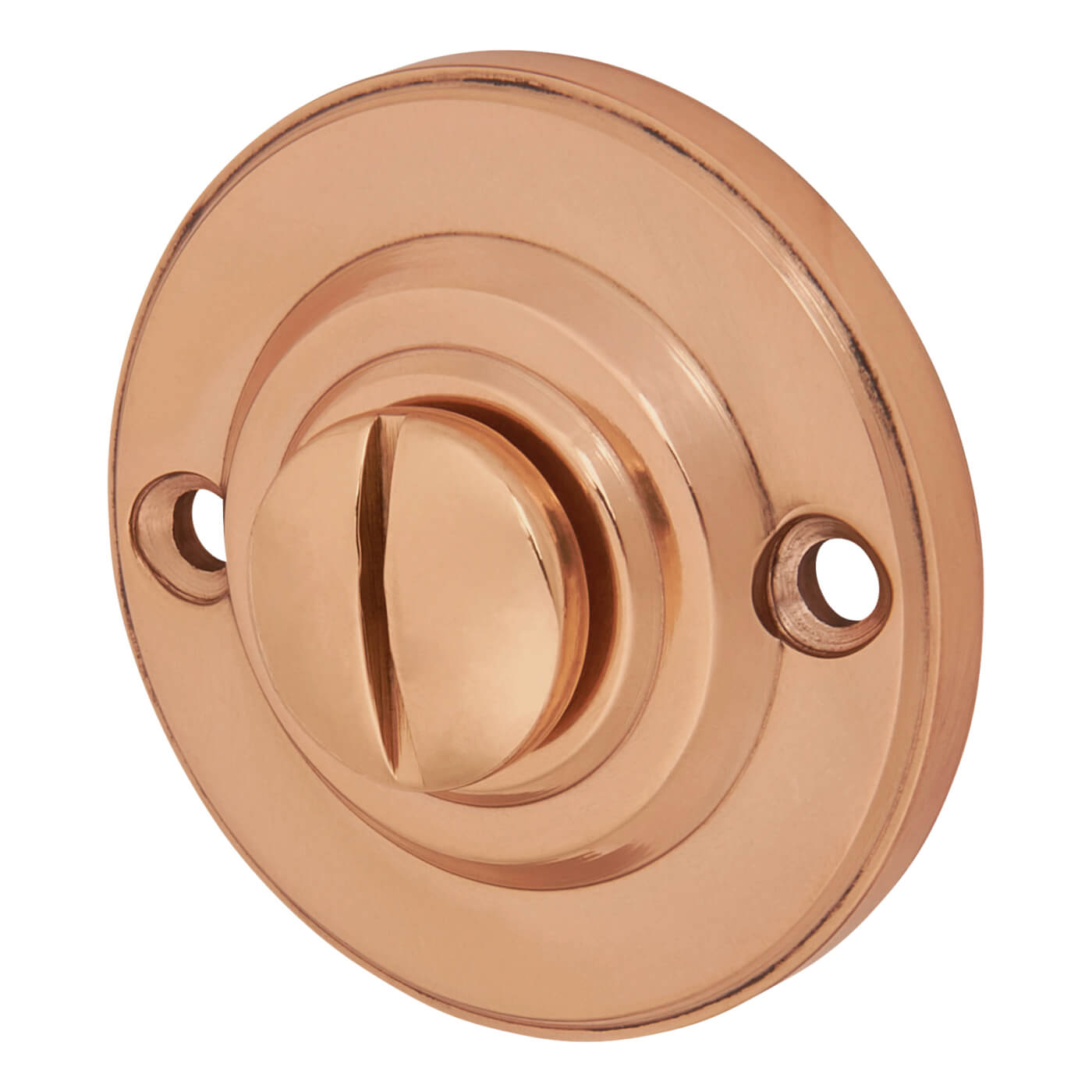 Bathroom Turn & Release - 40mm Diameter - Polished Copper - view 4