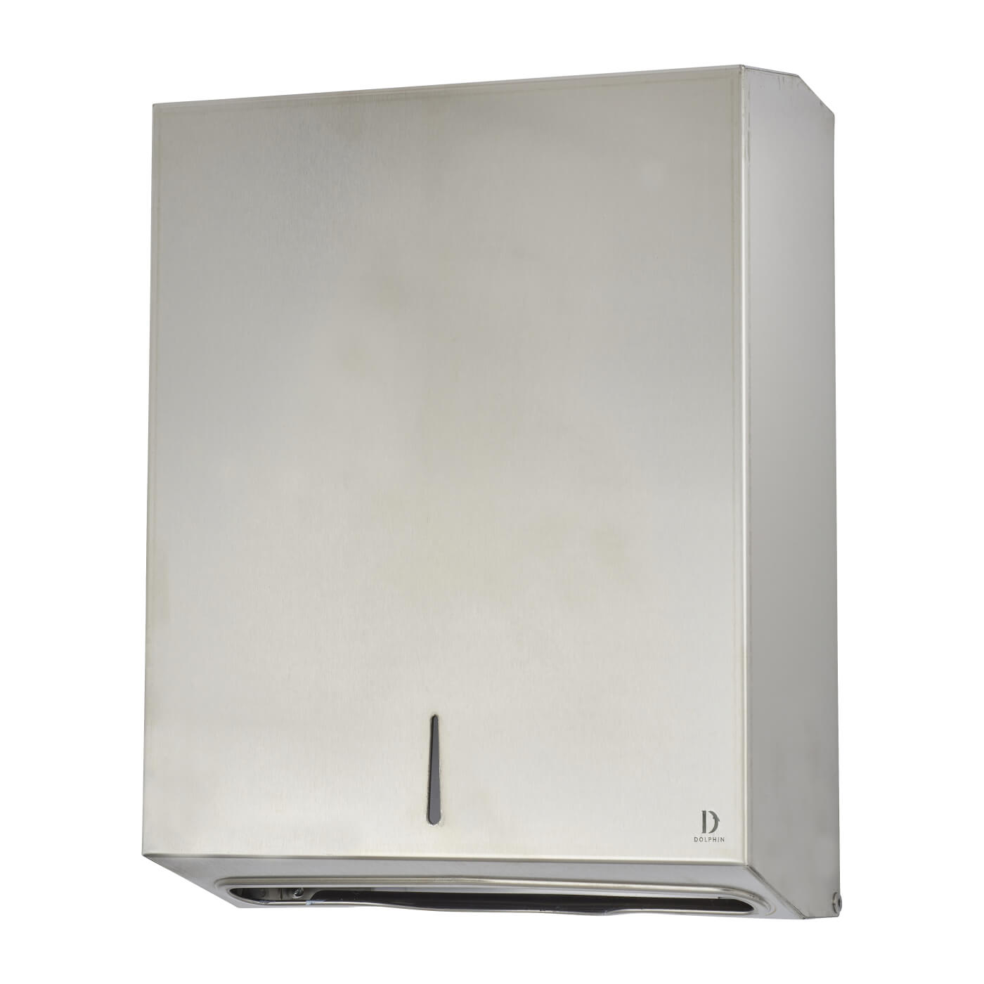 Dolphin Centre Fold Paper Towel Dispenser - 370 x 280 x 12mm - Satin Stainless Steel - view 2