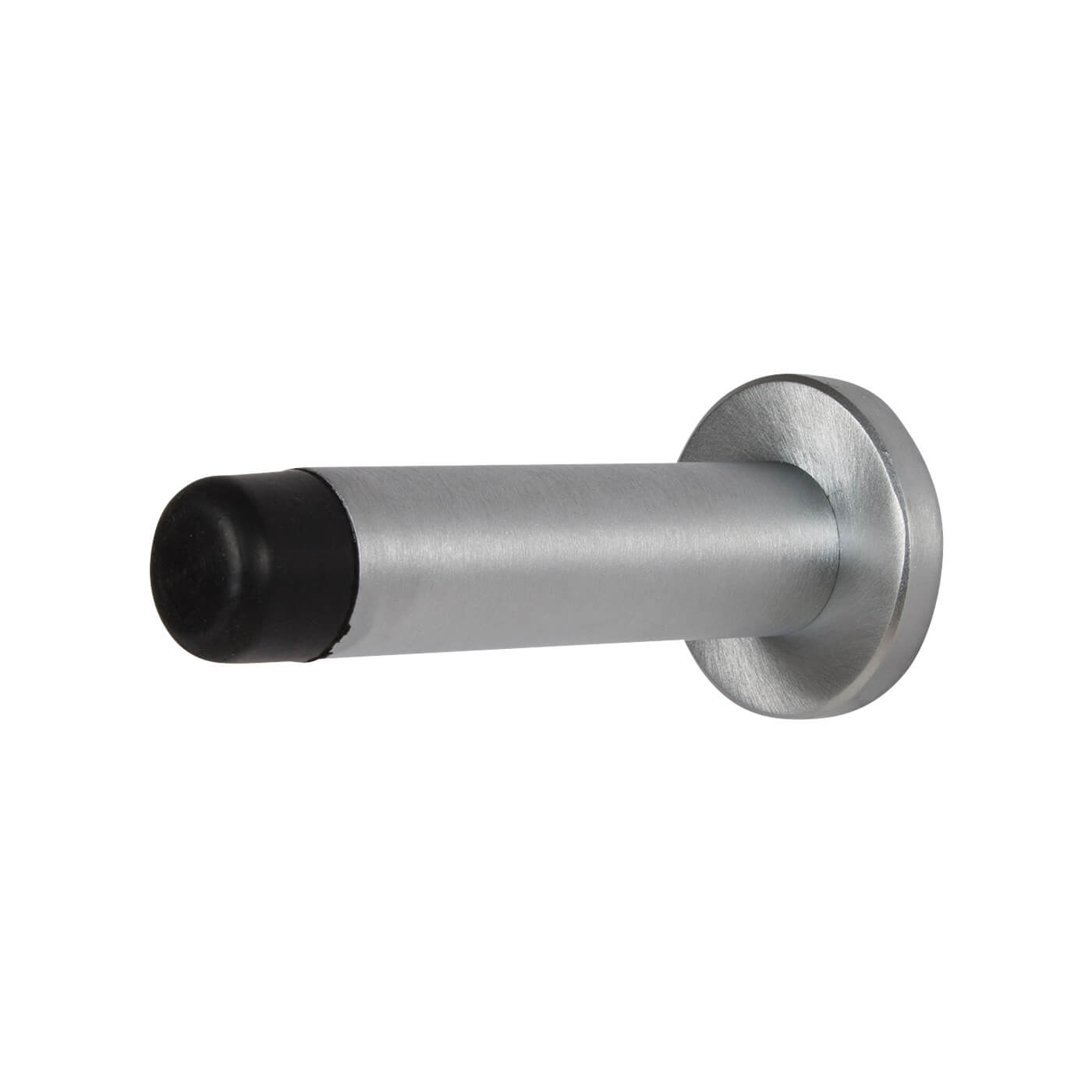 Concealed Fixing Projection Door Stop - 70mm Projection - Satin Chrome - view 2