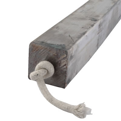 Lead Square Sash Window Weight - 35.94lb (16.3kg) - 600 x 50 x 50mm - view 2