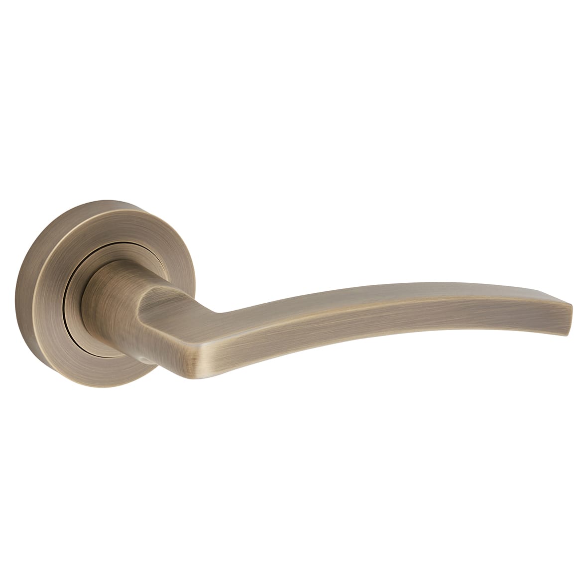 Brass Antique Brass Latch Door Handles on Rose Ultimate Door Pack - Tavira Range - view 3