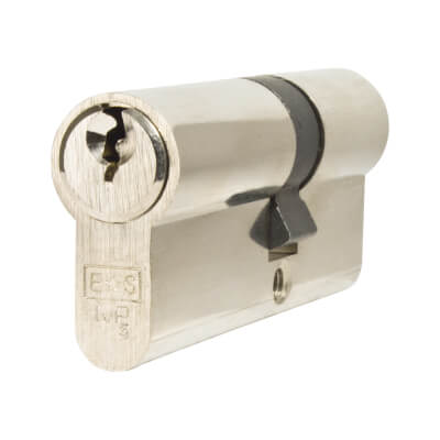 5 Pin 70mm Euro Double Cylinder - 30 + 40mm - Polished Nickel - Keyed to Differ - view 2