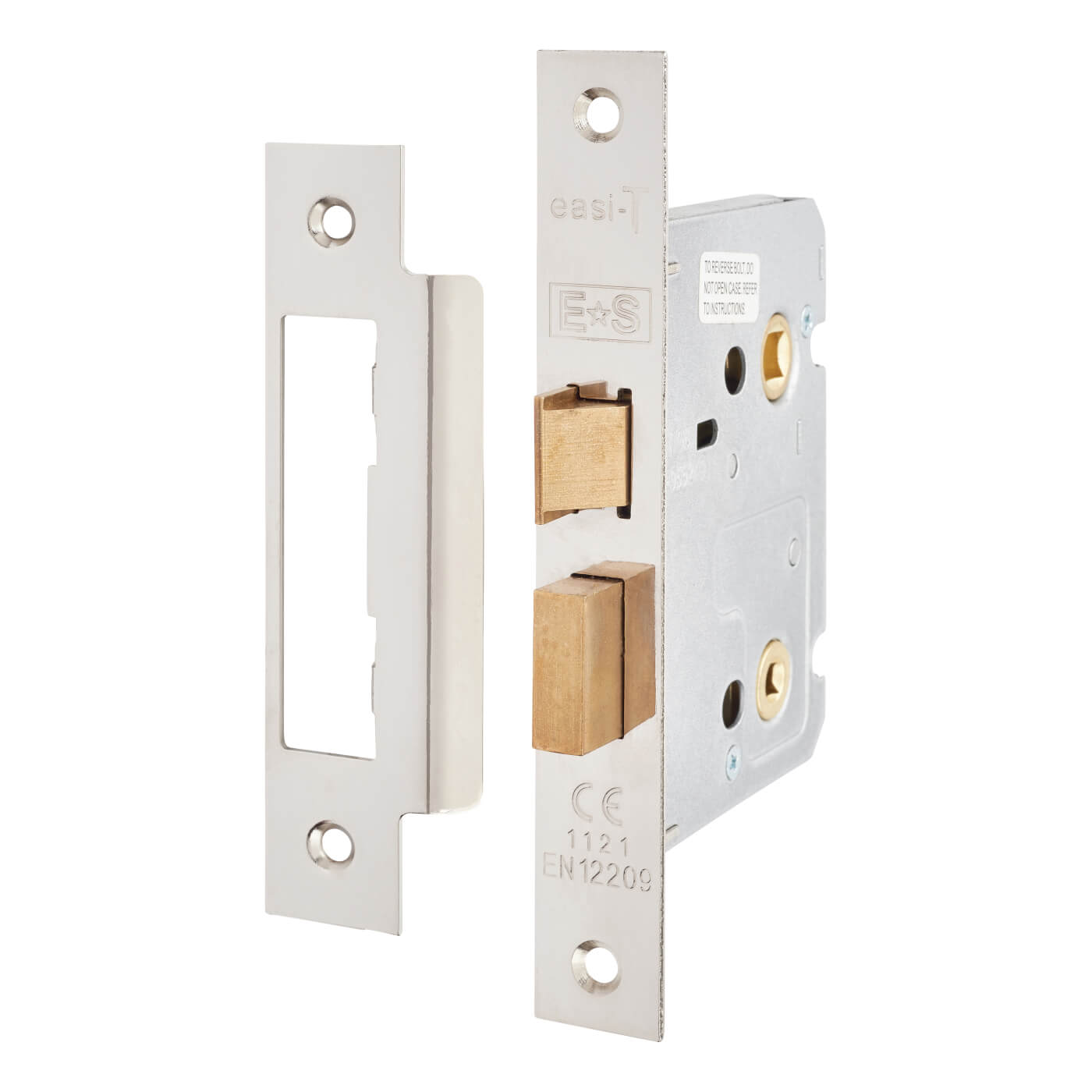 Polished Chrome Bathroom Lock Door Handles on Rose Pack - Dakota Range - view 5
