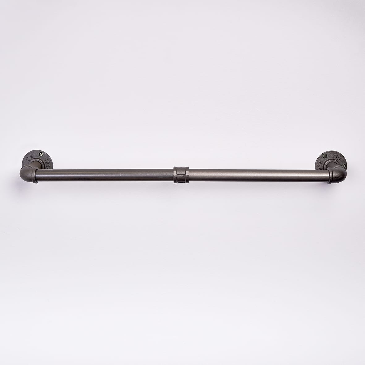 3/4" Long Pipe Round Towel Rail Kit - Grey - view 2