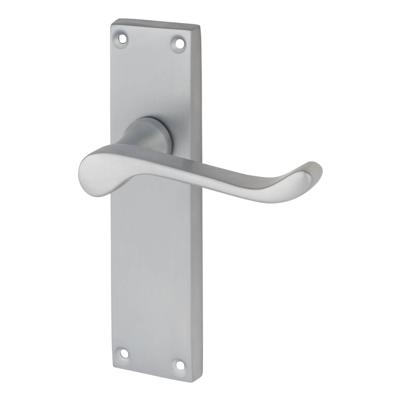 Satin Chrome Victorian Scroll Latch Door Handles Pack - view 3