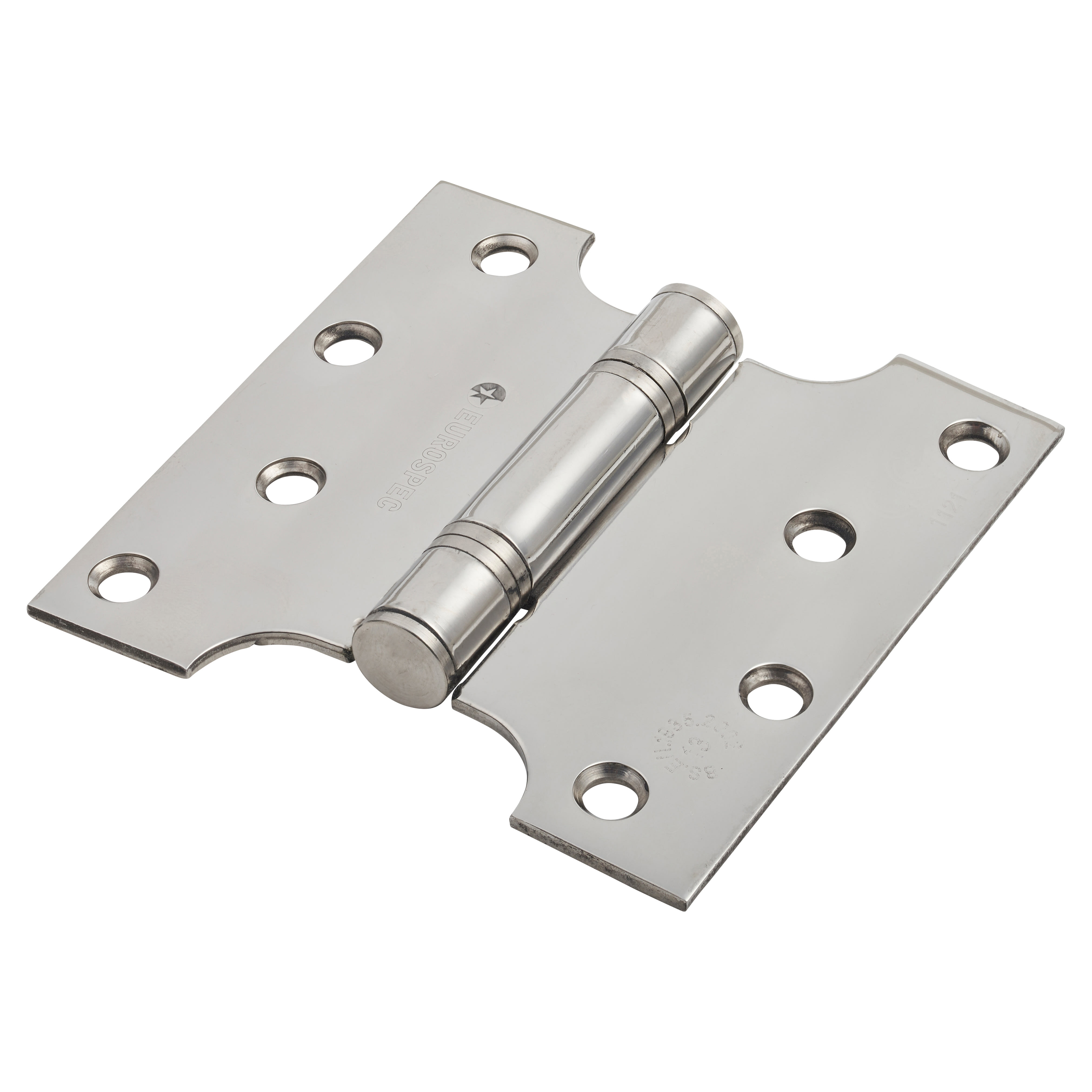 Max Parliament Hinge - 102 x 50 x 102 x 3mm - Polished Stainless Steel - Pair - view 2