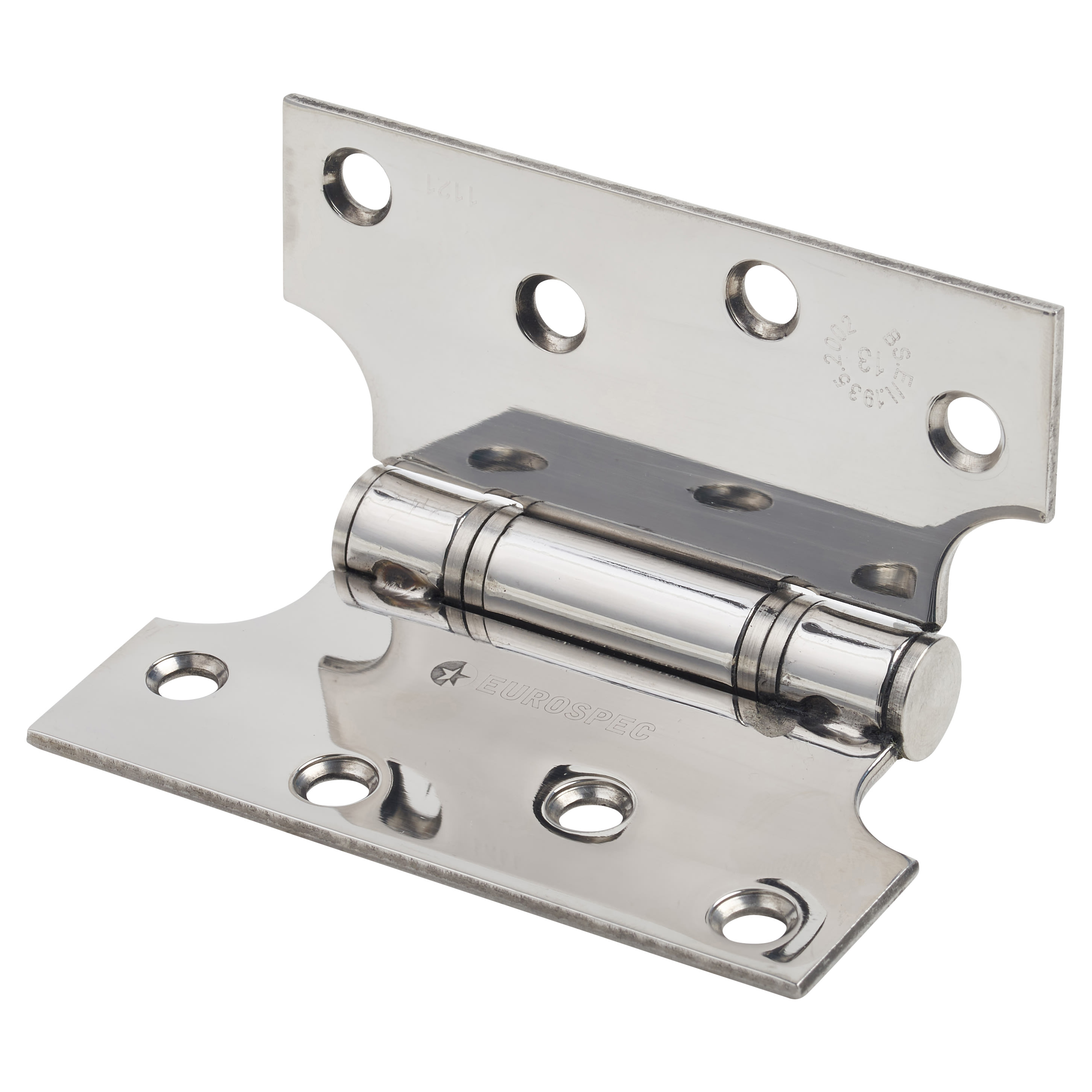 Max Parliament Hinge - 102 x 50 x 102 x 3mm - Polished Stainless Steel - Pair - view 3