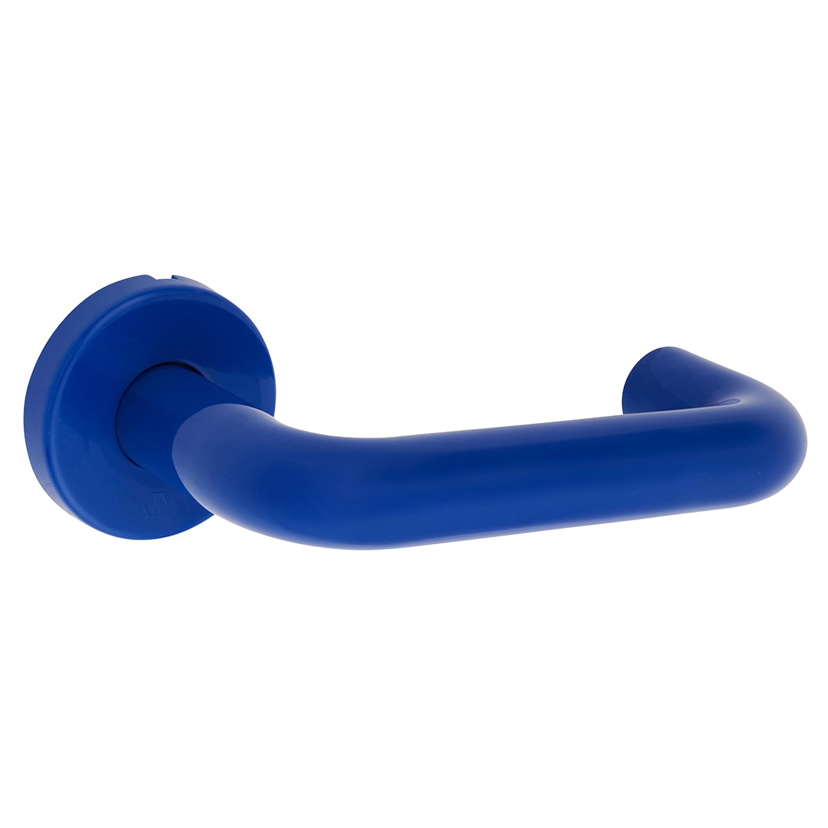 Cobalt Blue Nylon Steel Core Safety Door Handle on Rose - Paris Range - view 5