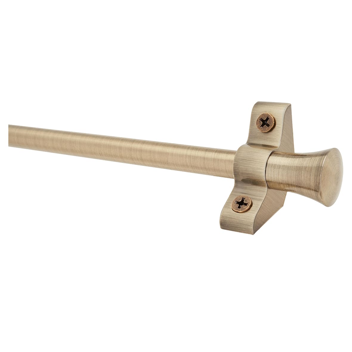 Stair Rod with Fluted Finials - 900mm Length - Antique Brass - view 2