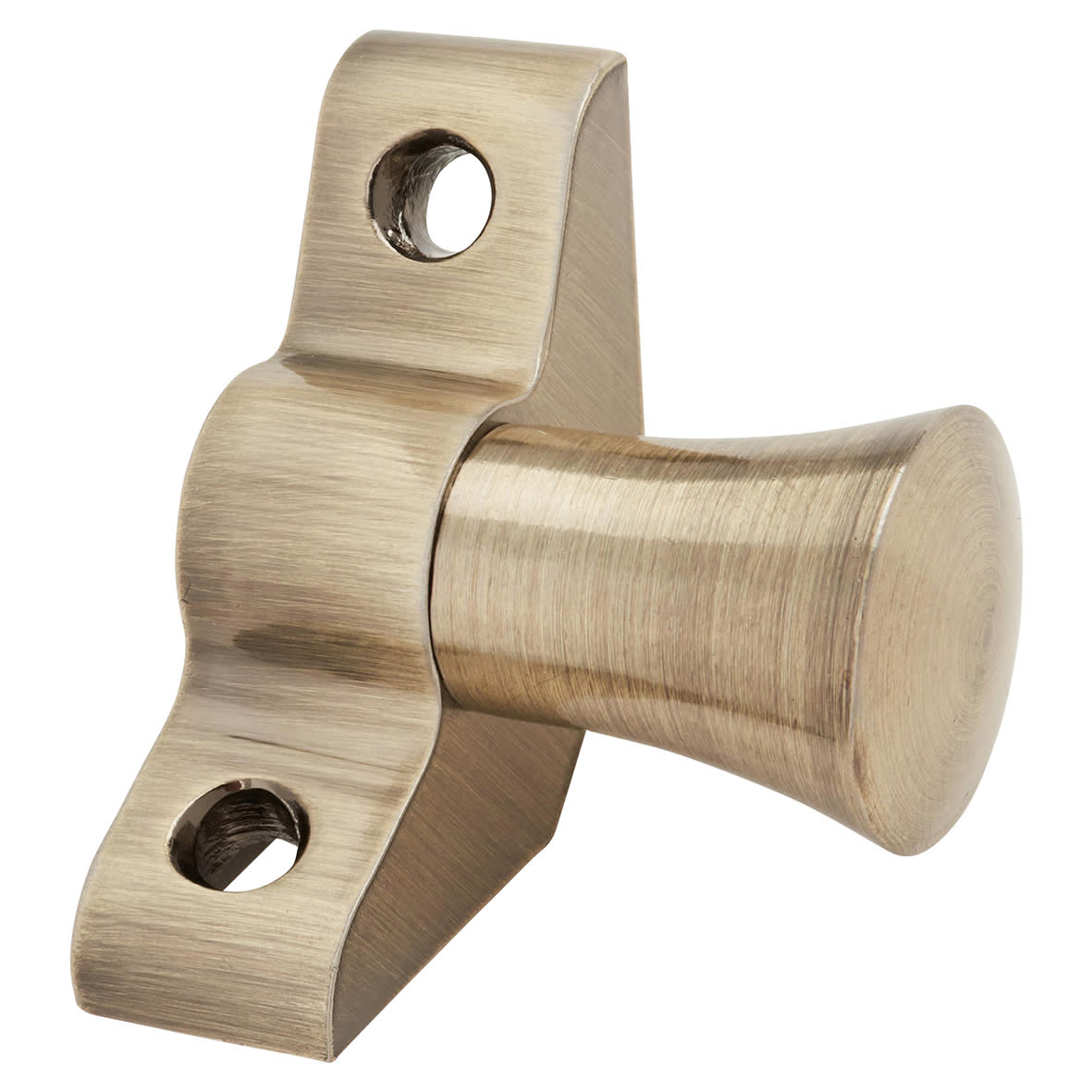 Stair Rod with Fluted Finials - 900mm Length - Antique Brass - view 4