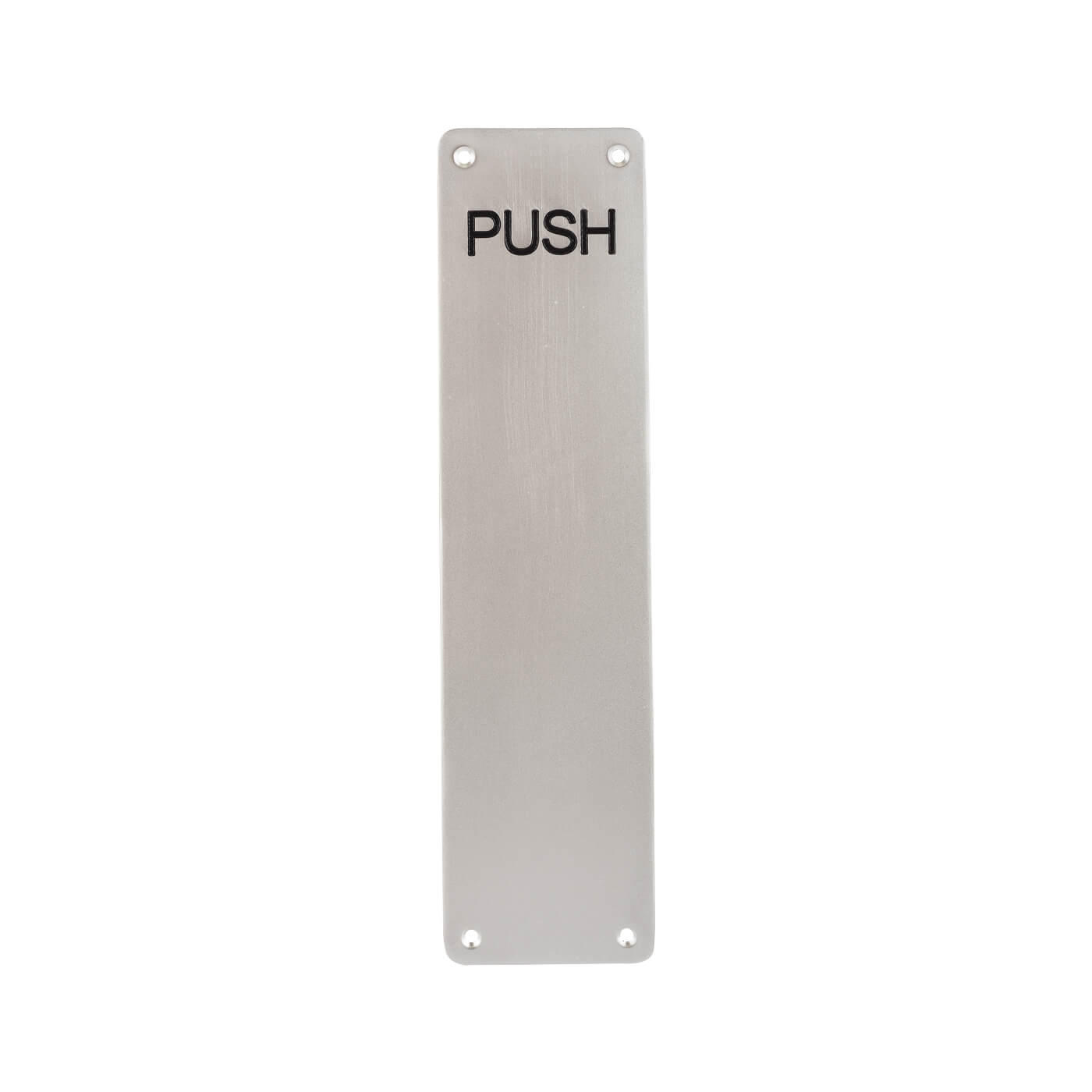 Aluminium Finger Plate - Push - 300 x 75 x 3mm - Satin - view 2