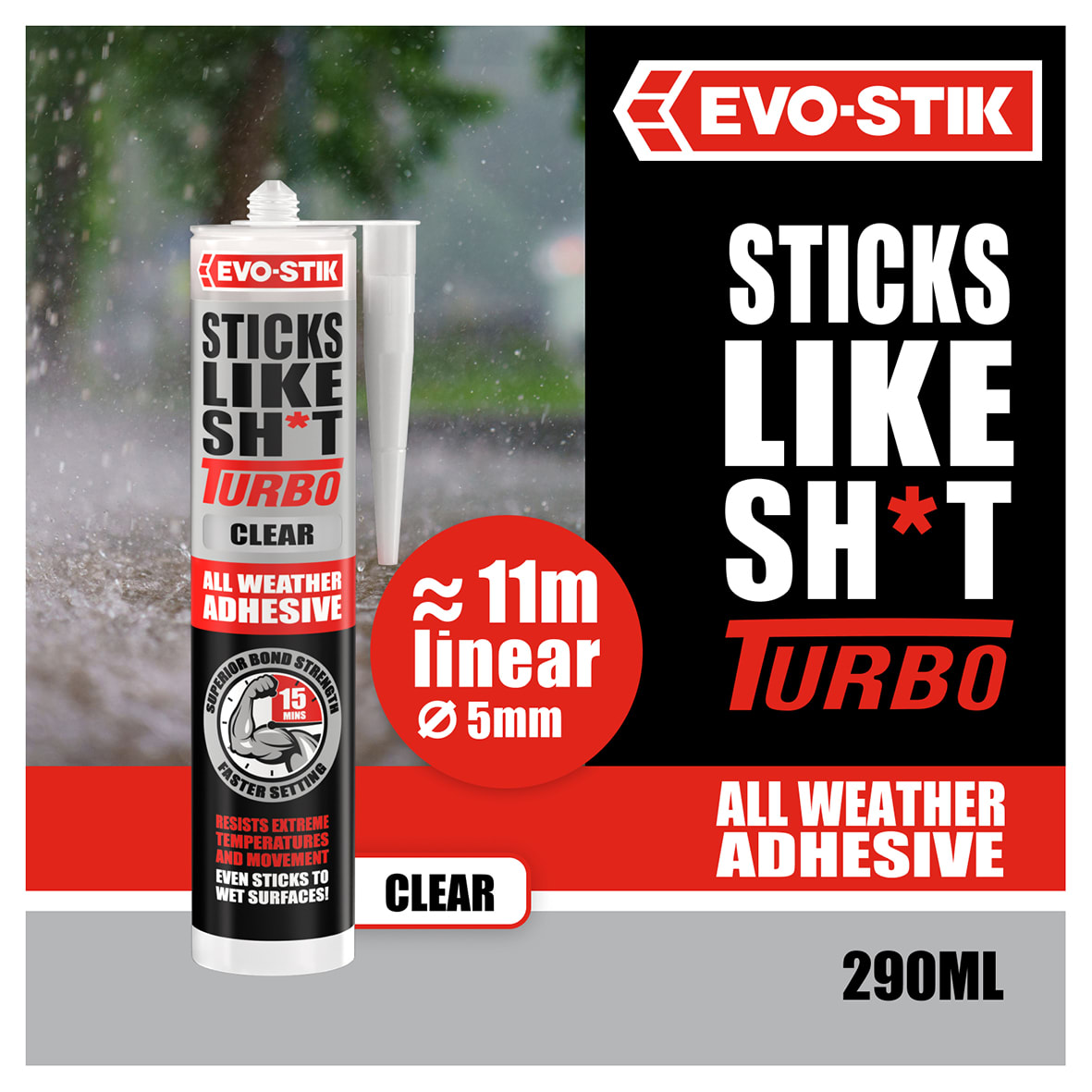 Sticks Like Sh*t Turbo - Solvent Free - 290ml - Clear - view 2