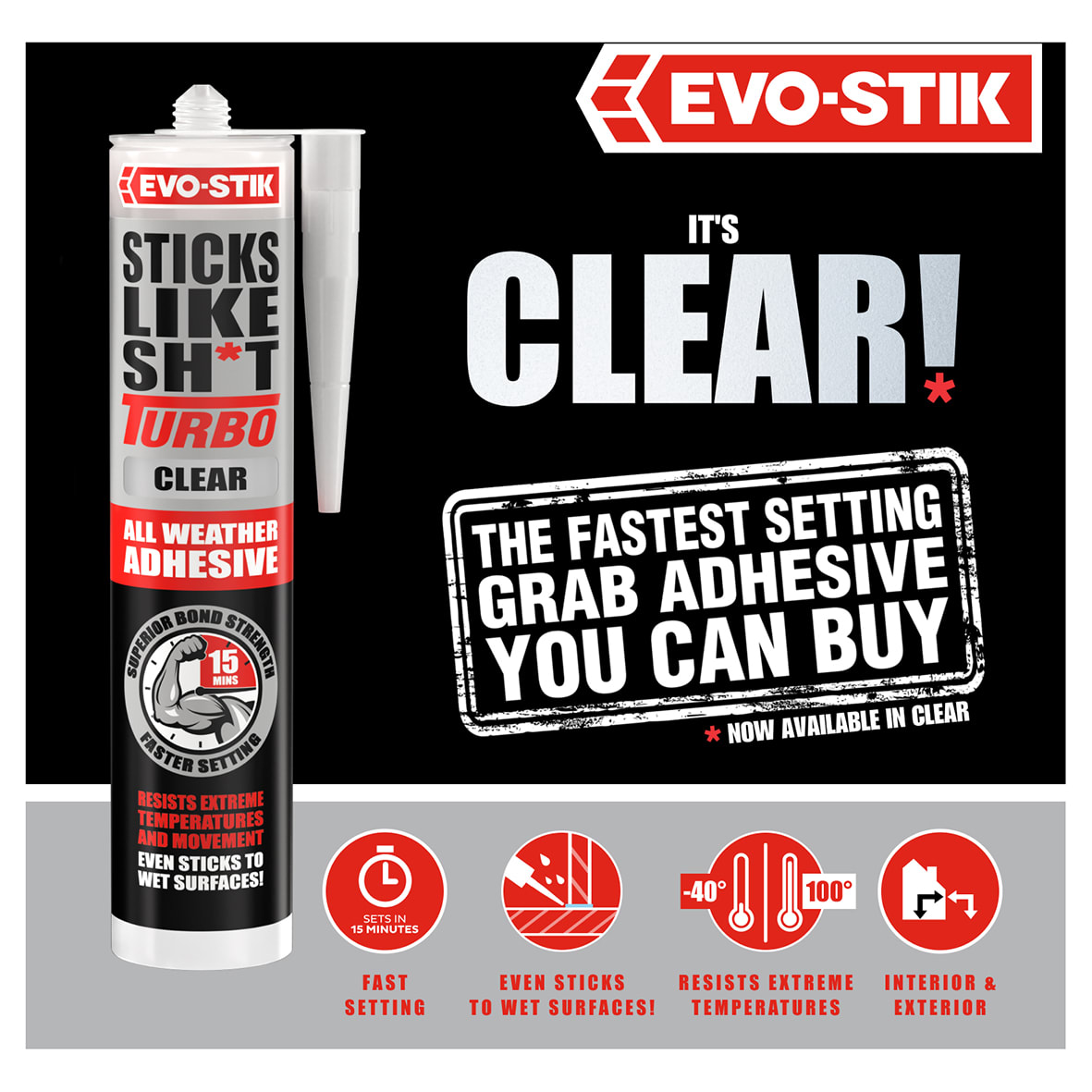Sticks Like Sh*t Turbo - Solvent Free - 290ml - Clear - view 3