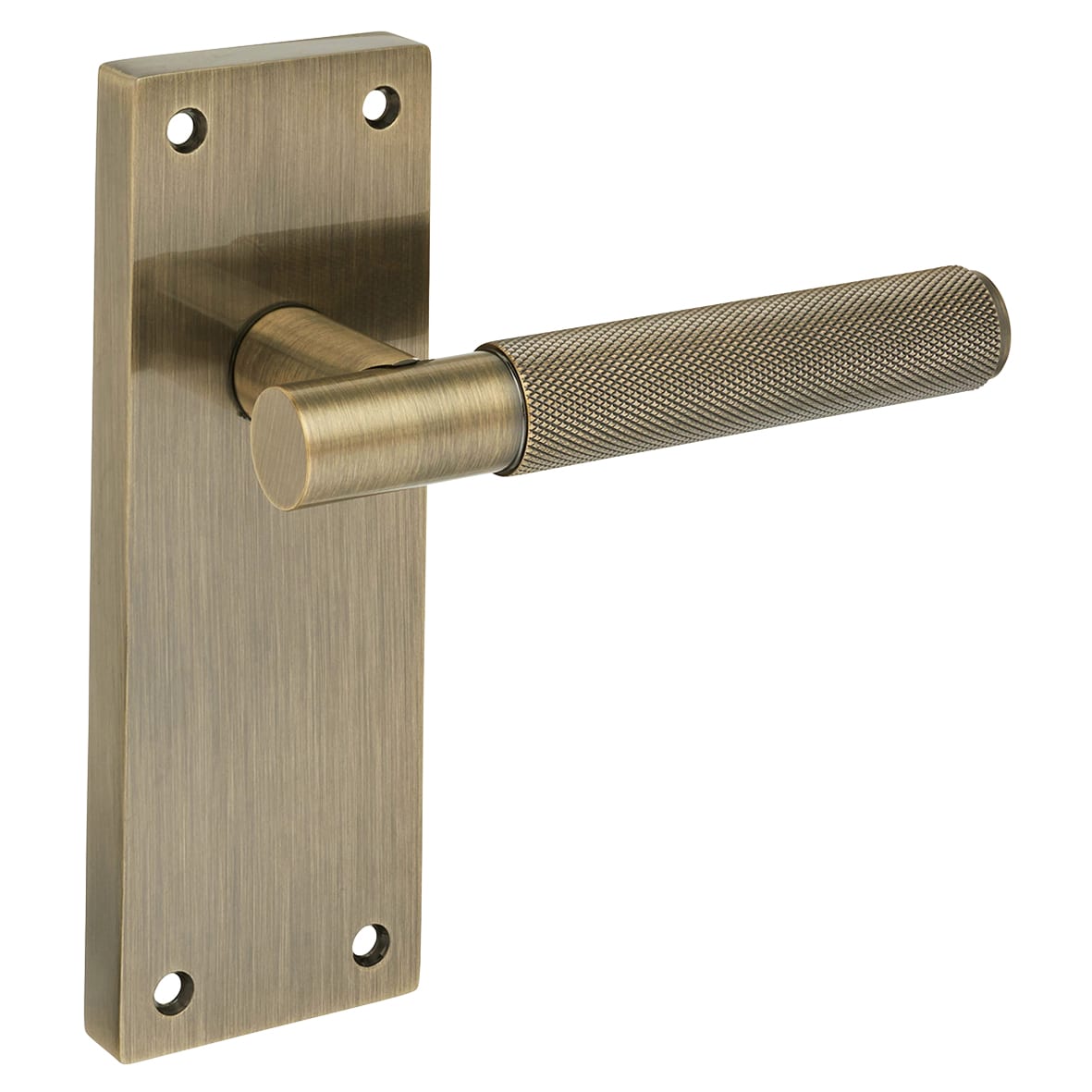Matt Black Bathroom Deadbolt Lock Door Handles on Rose Pack - Knightsbridge Range - view 3