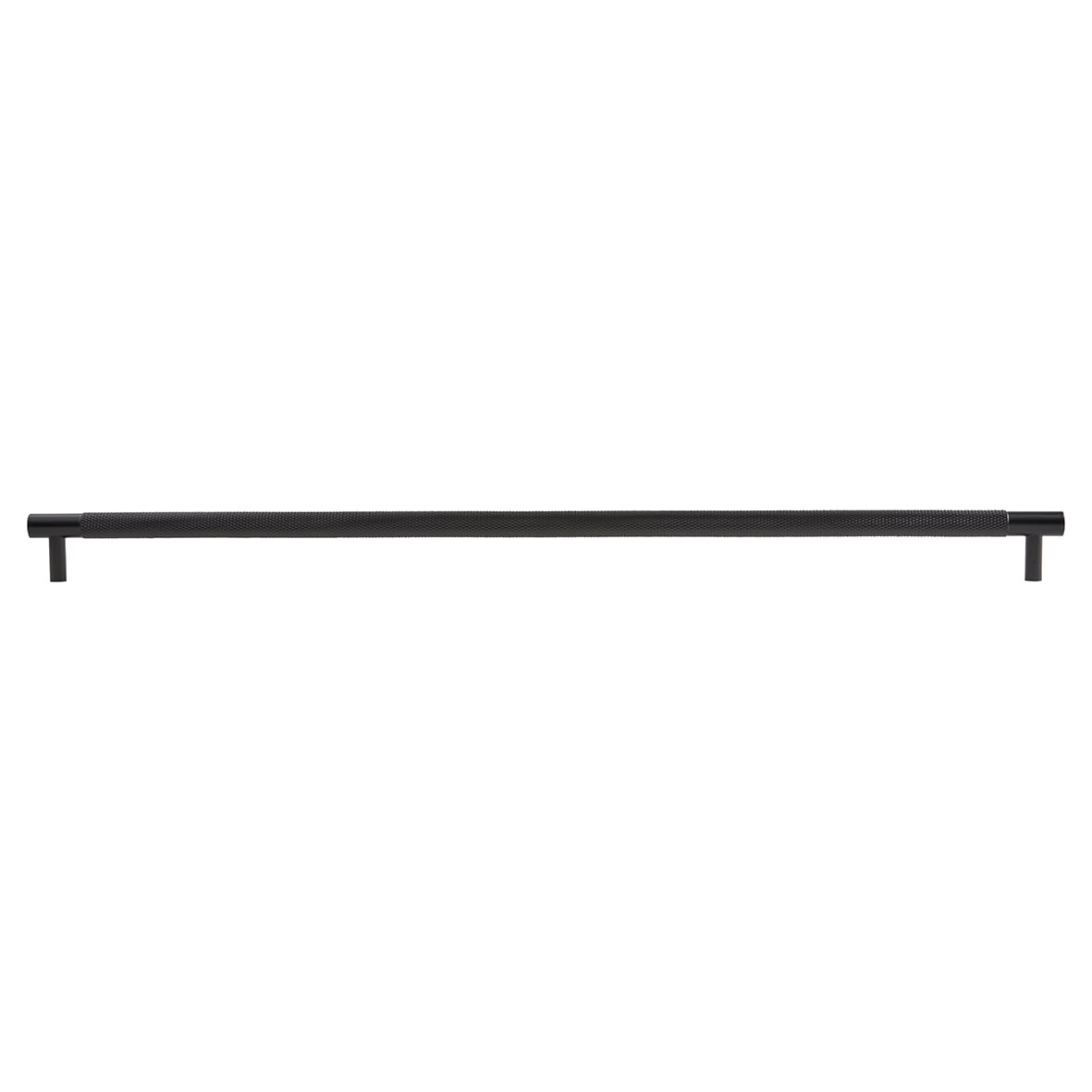 Brunel 13mm Knurled T-Bar Cabinet Pull Handle - 448mm Centres - Matt Black - view 2