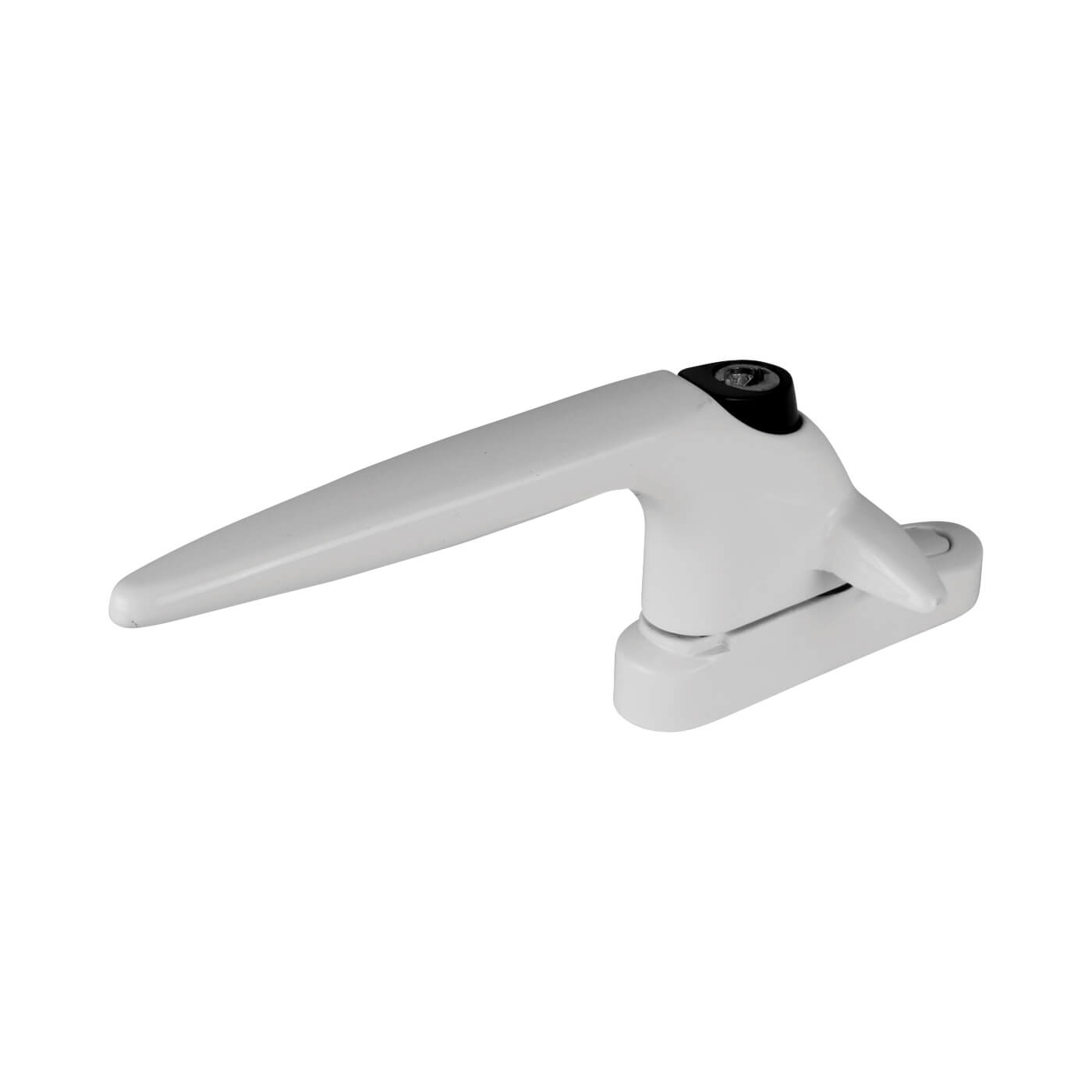 Sparta uPVC/Timber Cockspur Locking Window Handle - 21mm Nose Height - Left Hand - White - view 2