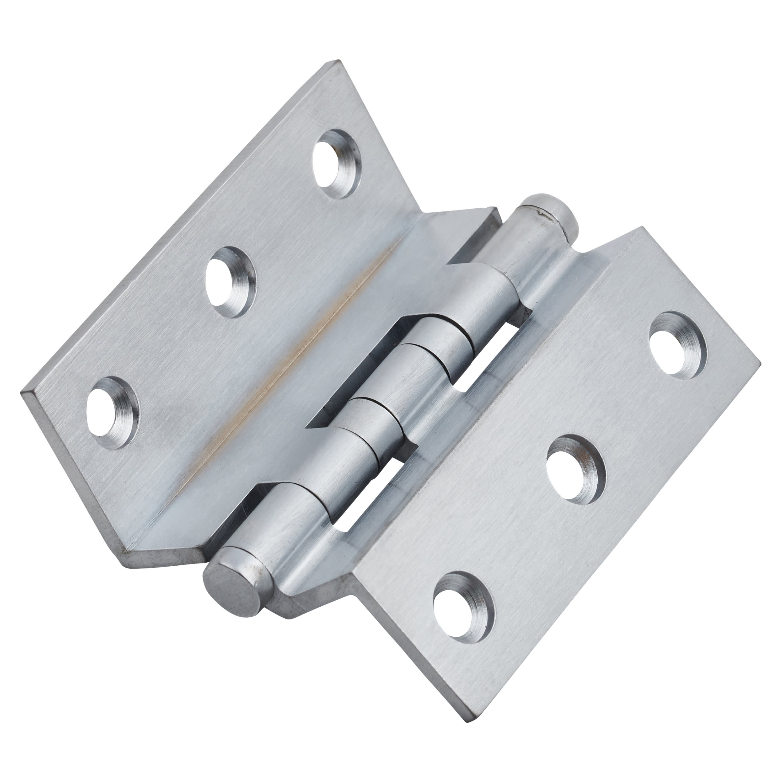 Cranked Ball Bearing Storm Proof Casement Window/Door Hinge - 64 x 2.5mm - Satin Chrome - Pair - view 2