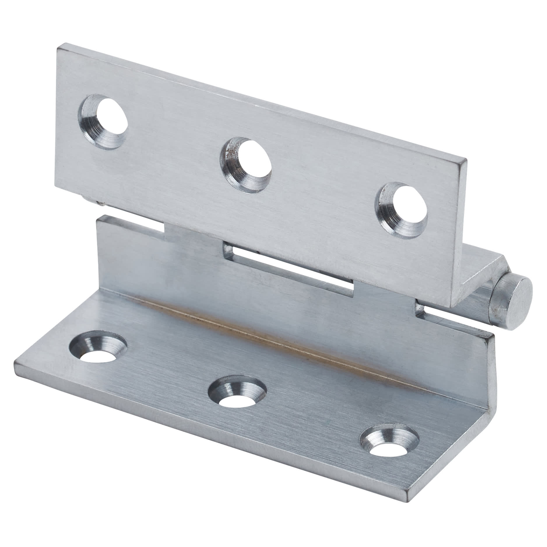 Cranked Ball Bearing Storm Proof Casement Window/Door Hinge - 64 x 2.5mm - Satin Chrome - Pair - view 3