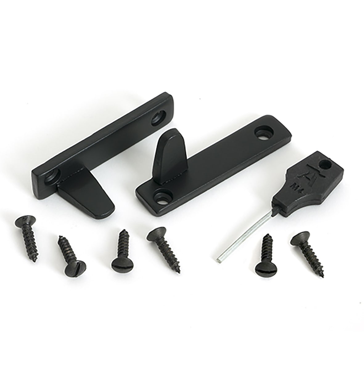Newbury Locking Night Vent Casement Window Fastener - Matt Black - view 4