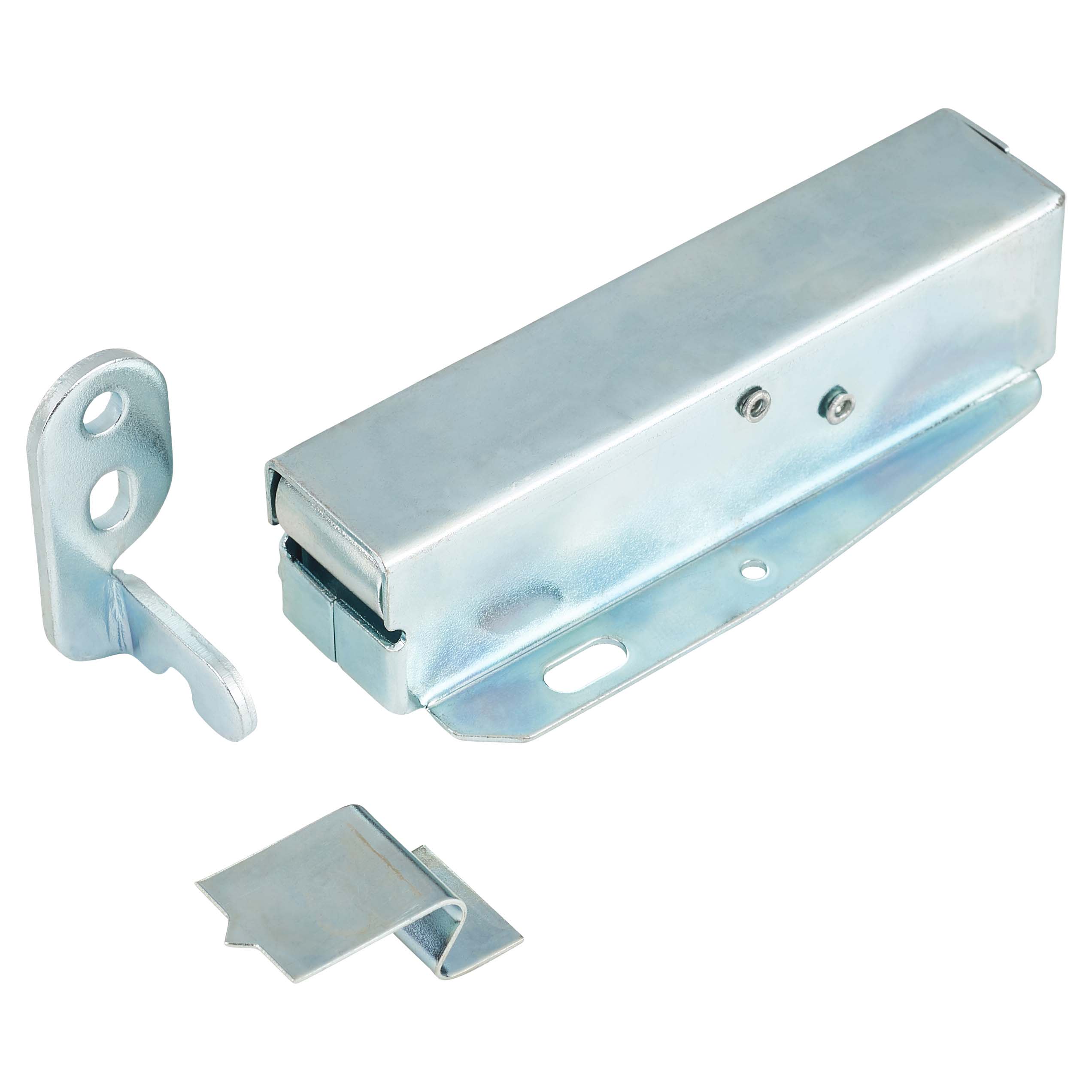 Heavy Duty Automatic Touch Latch - 78 x 36 x 20mm - Bright Zinc - view 2
