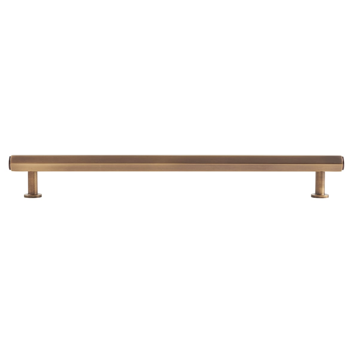 Vesper Hex 14mm T-Bar Cabinet Pull Handle - 224mm Centres - Antique Brass - view 2