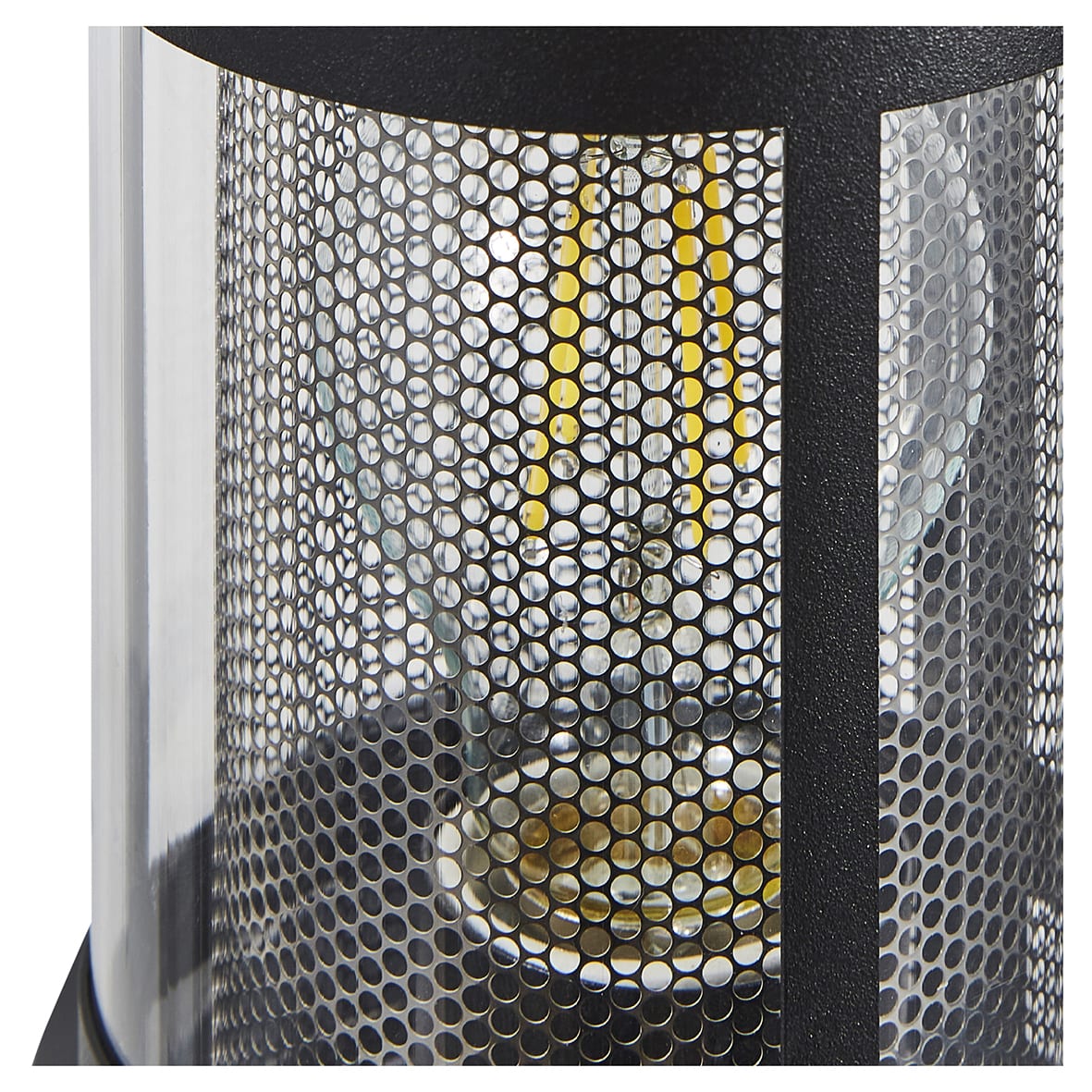 Forum Zink Gada Outdoor Up Wall Light - IP44 - Black with Stainless Steel Insert - view 4