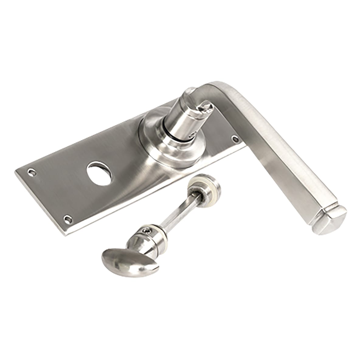 Satin Stainless Steel Bathroom Door Handles - Avon Range - 152 x 48mm - view 2