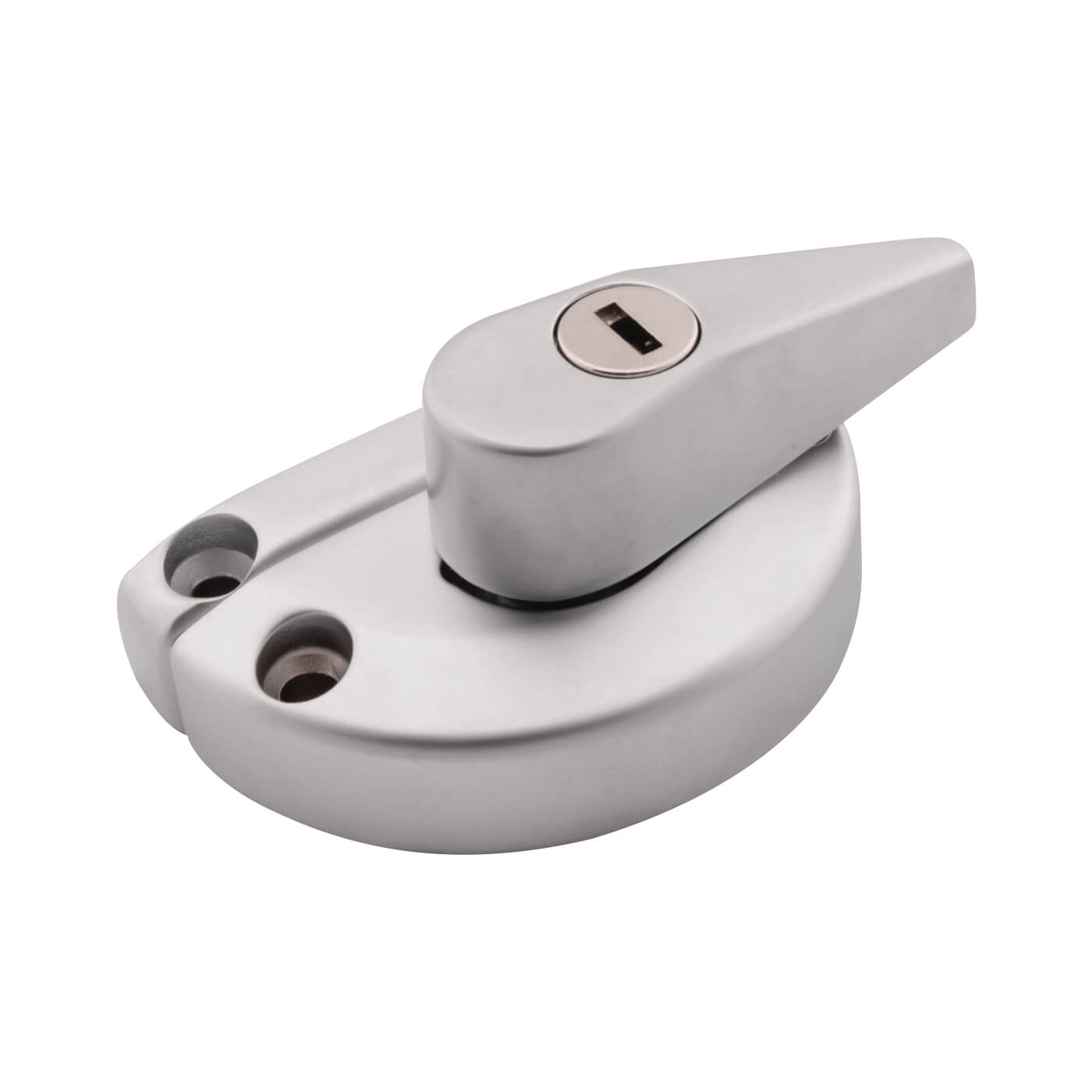 uPVC/Timber 10mm Narrow Back Keep Locking Fitch Sash Window Fastener - 65 x 10mm - Sat Chrome - view 2