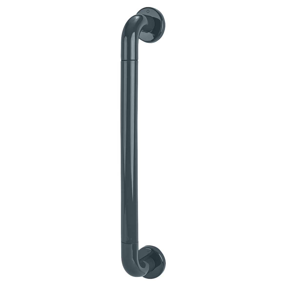 Anthracite Grey Nylon D-Bar Door Pull Handle on Rose - Screw Fix - 600mm c/c - view 2