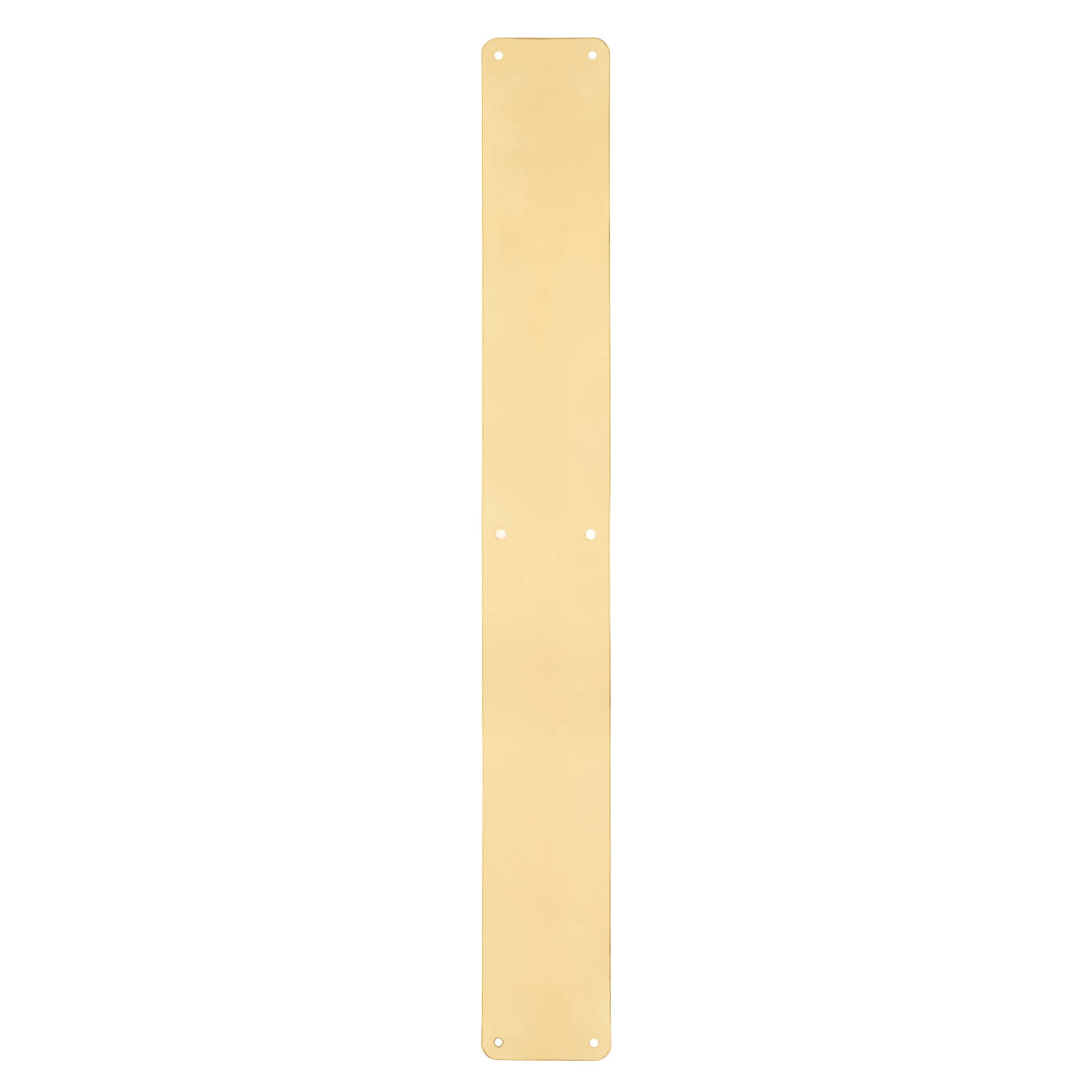 Solid Brass Plain Finger Plate - 600 x 75 x 1.5mm - Polished - view 2
