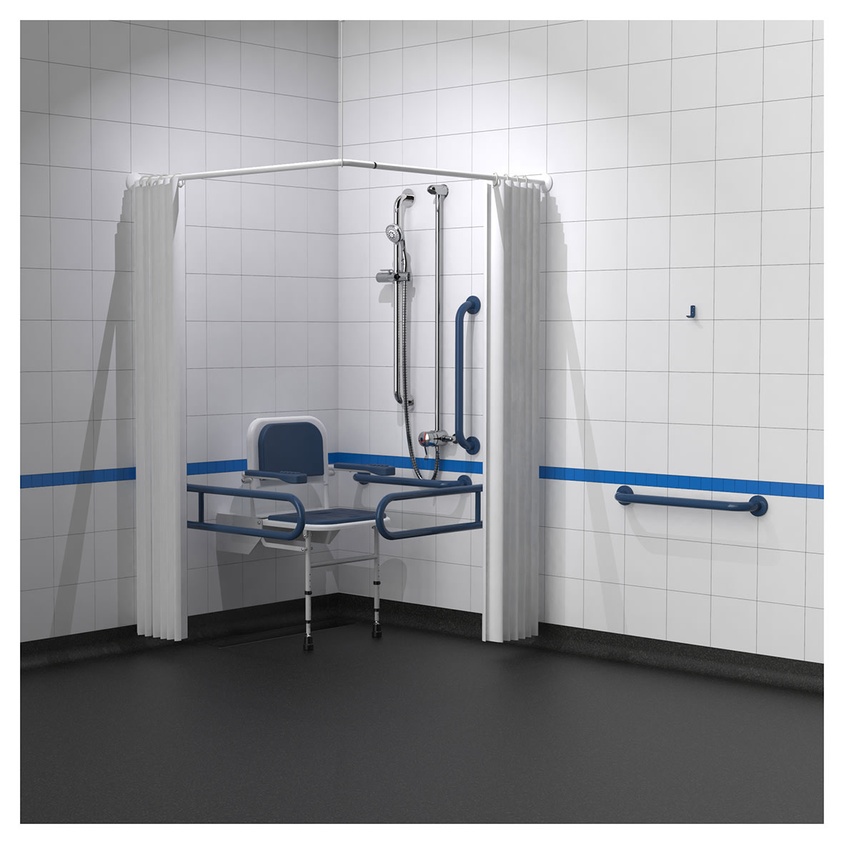 Doc M Shower Pack - Exposed Valve - Dark Blue - view 2
