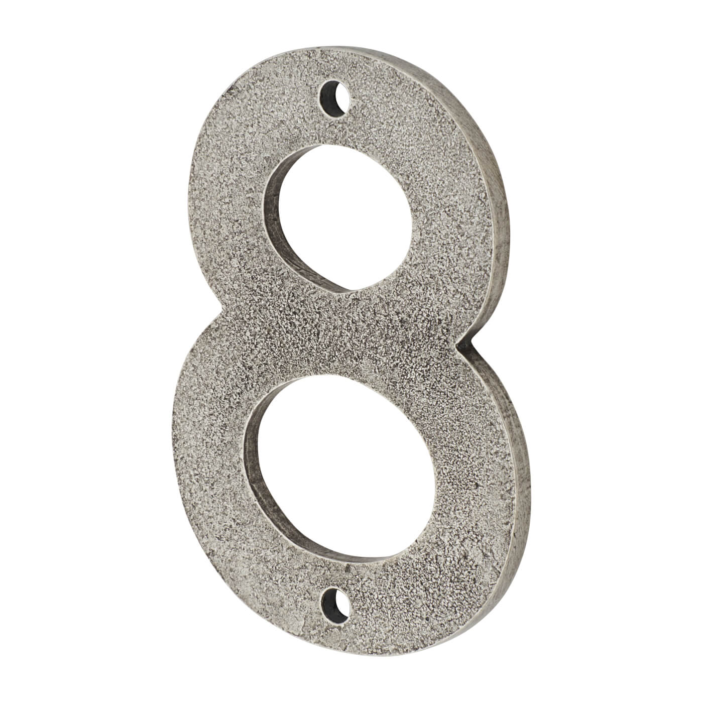 76mm Screw Fix Door Numeral - 8 - Pewter - view 2