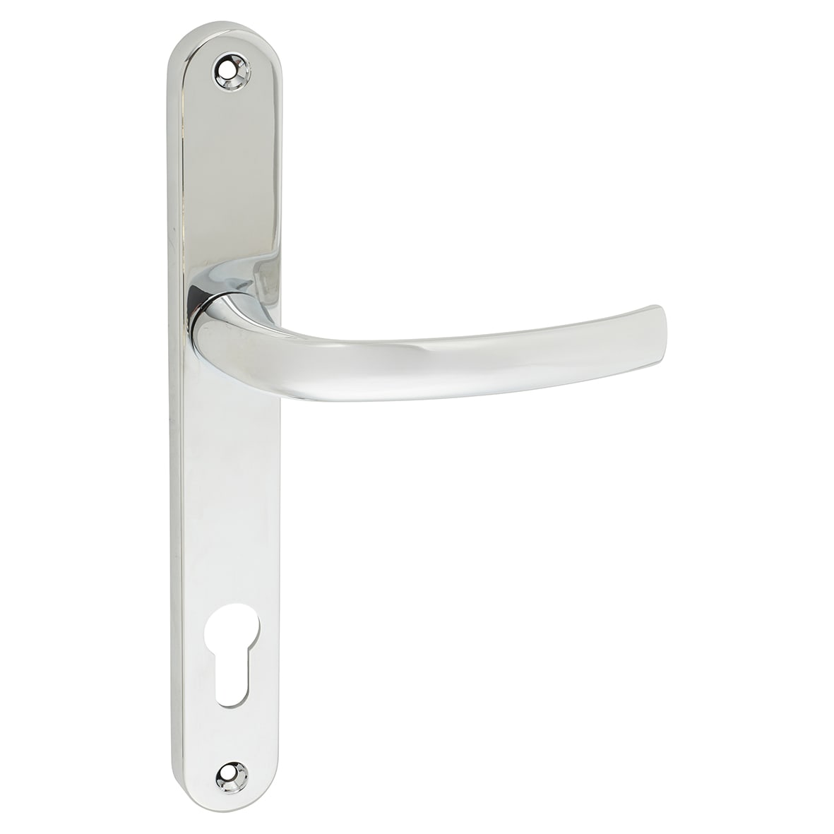 Polished Chrome uPVC Multipoint Door Handles - 92mm c/c - 44mm door - view 2