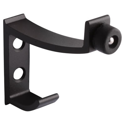 Premier Hat & Coat Hook - 12-21mm Panels - Black Textured - view 2