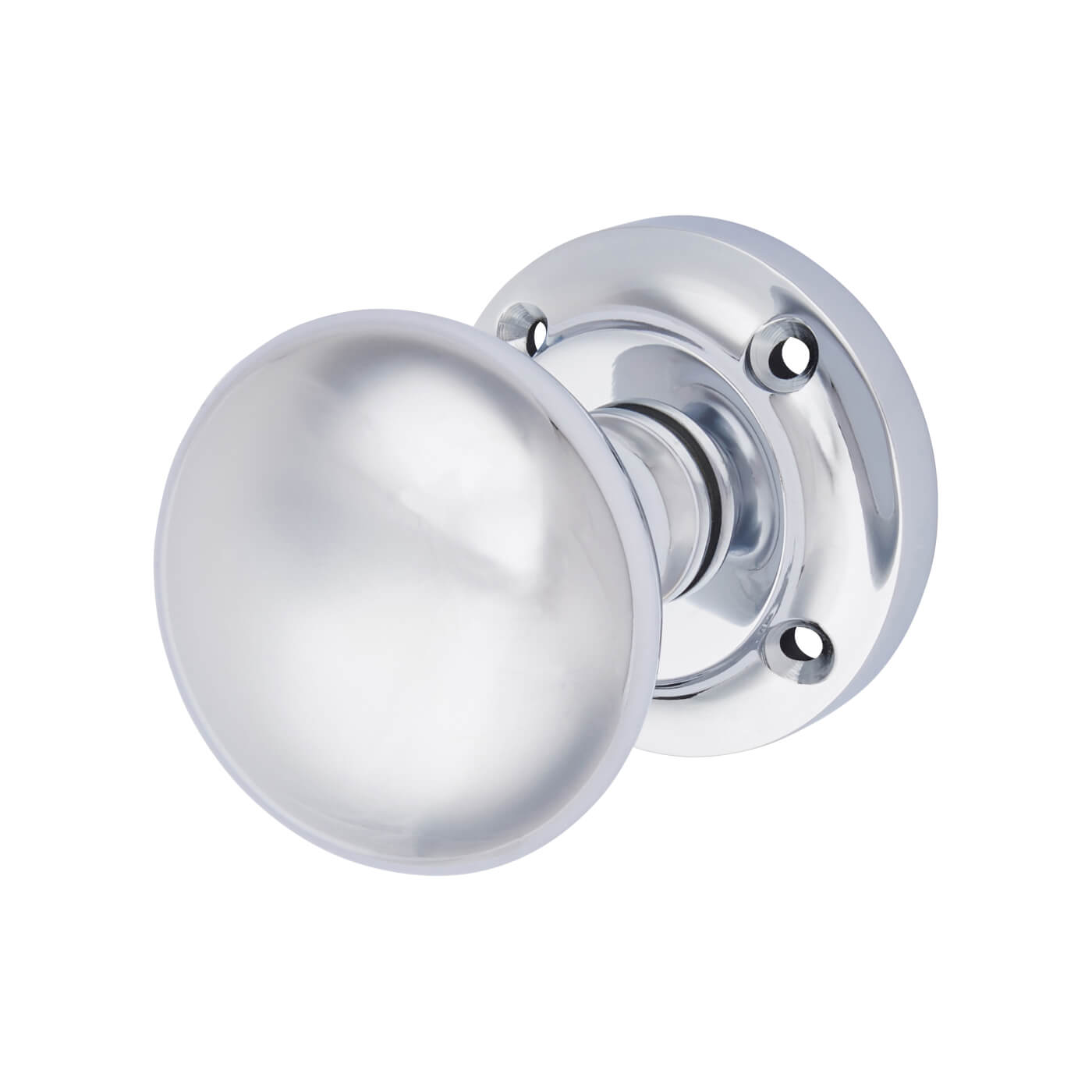 Polished Chrome Victorian Mortice Door Knob - 57mm Rose Diameter - view 2