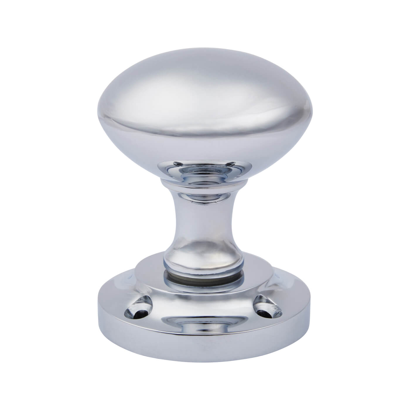 Polished Chrome Victorian Mortice Door Knob - 57mm Rose Diameter - view 3