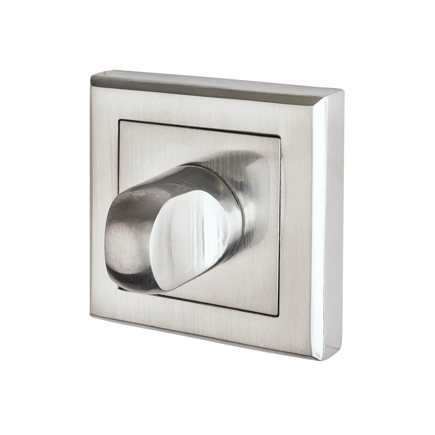 Square Bathroom Turn & Release - 52mm Diameter - Satin Chrome - view 3