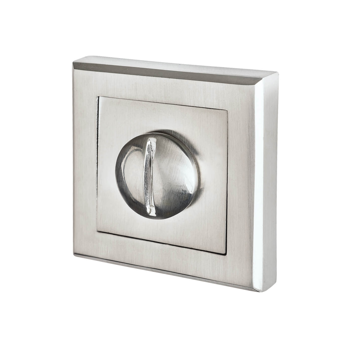 Square Bathroom Turn & Release - 52mm Diameter - Satin Chrome - view 4