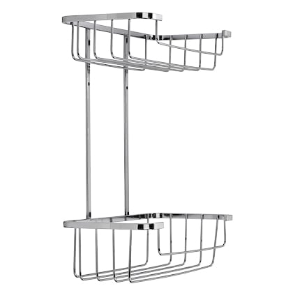Wirework Shower Cosmetic Basket - Two Tier - 315 x 250 x 125mm - Mild Steel - view 3