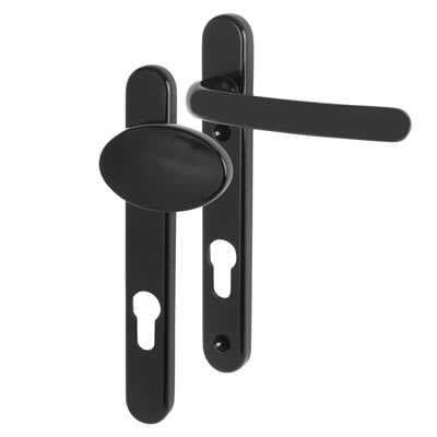 Windsor uPVC Multipoint Lever/Pad Door Handle - 92mm c/c - Black - view 2