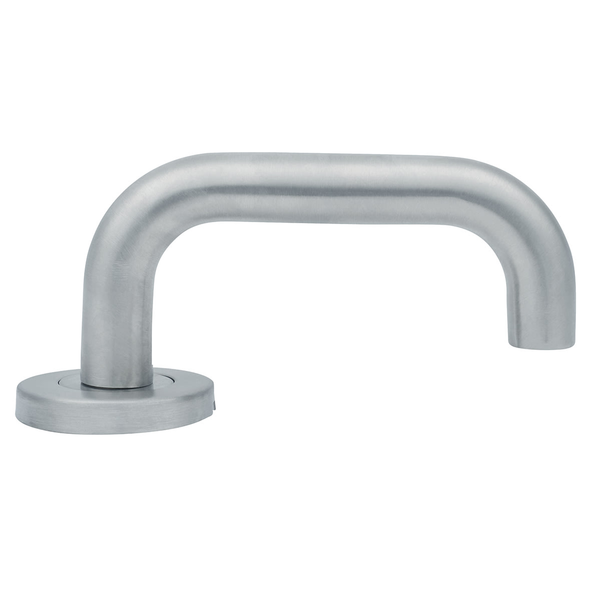 Satin Stainless Steel 19mm Return to Door Handles on Round Rose - view 5