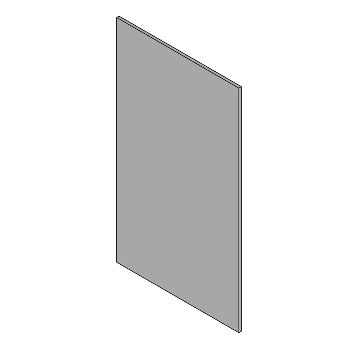 VetroMount Stick On End Cap for Top Mount Profile -130 x 75mm - Anodised Aluminium - view 3
