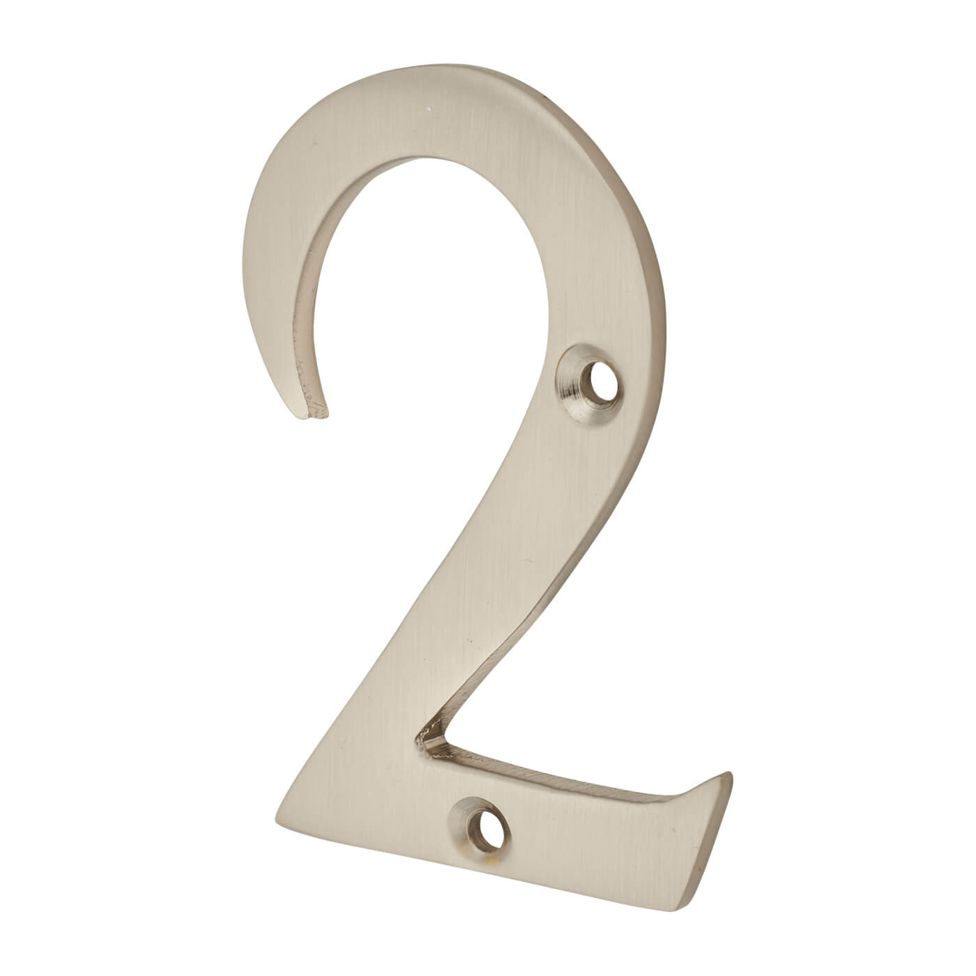 76mm Screw Fix Door Numeral - 2 - Satin Nickel - view 2