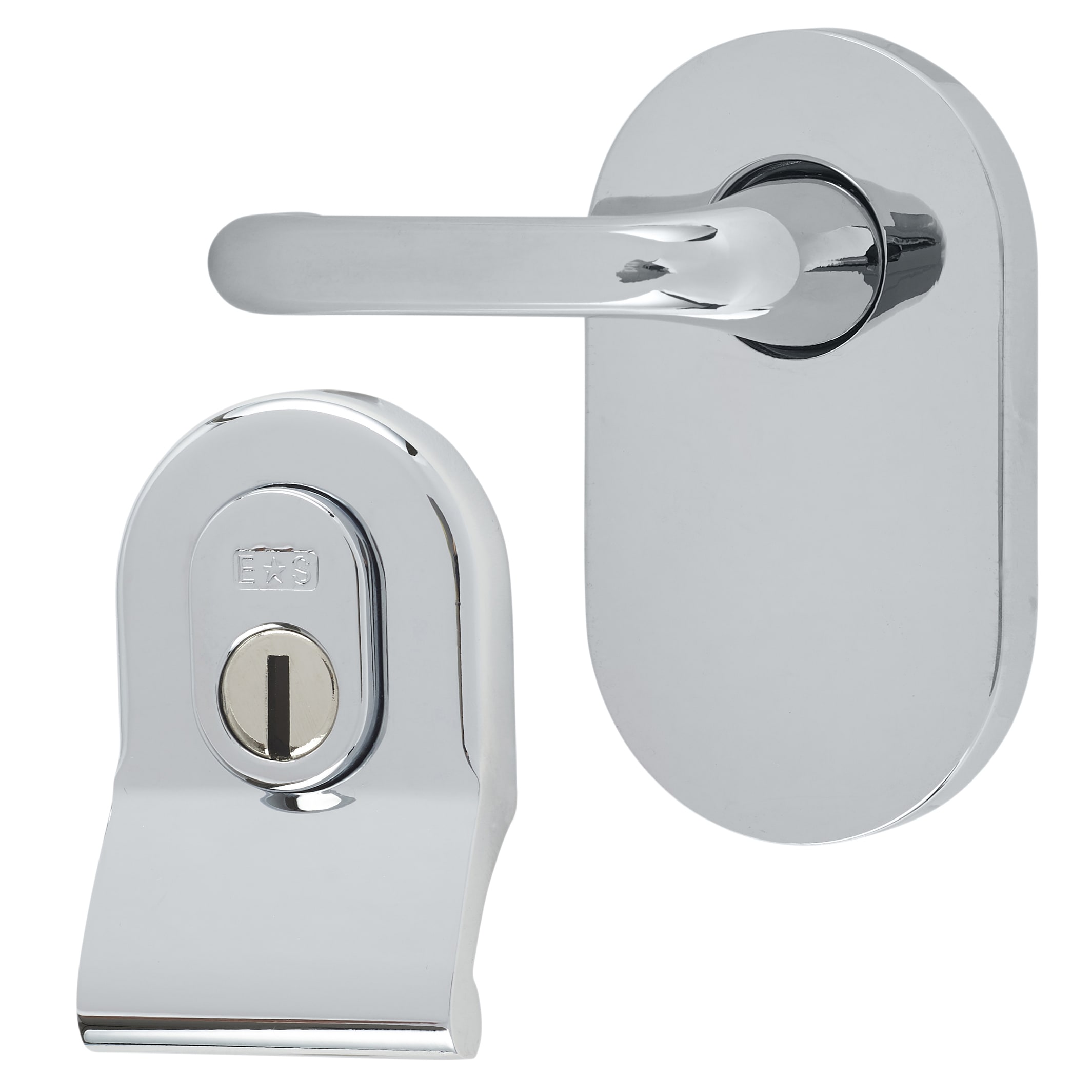 Polished Chrome Cylinder Pull and Disabled Turn for Mortice Nightlatch - view 2