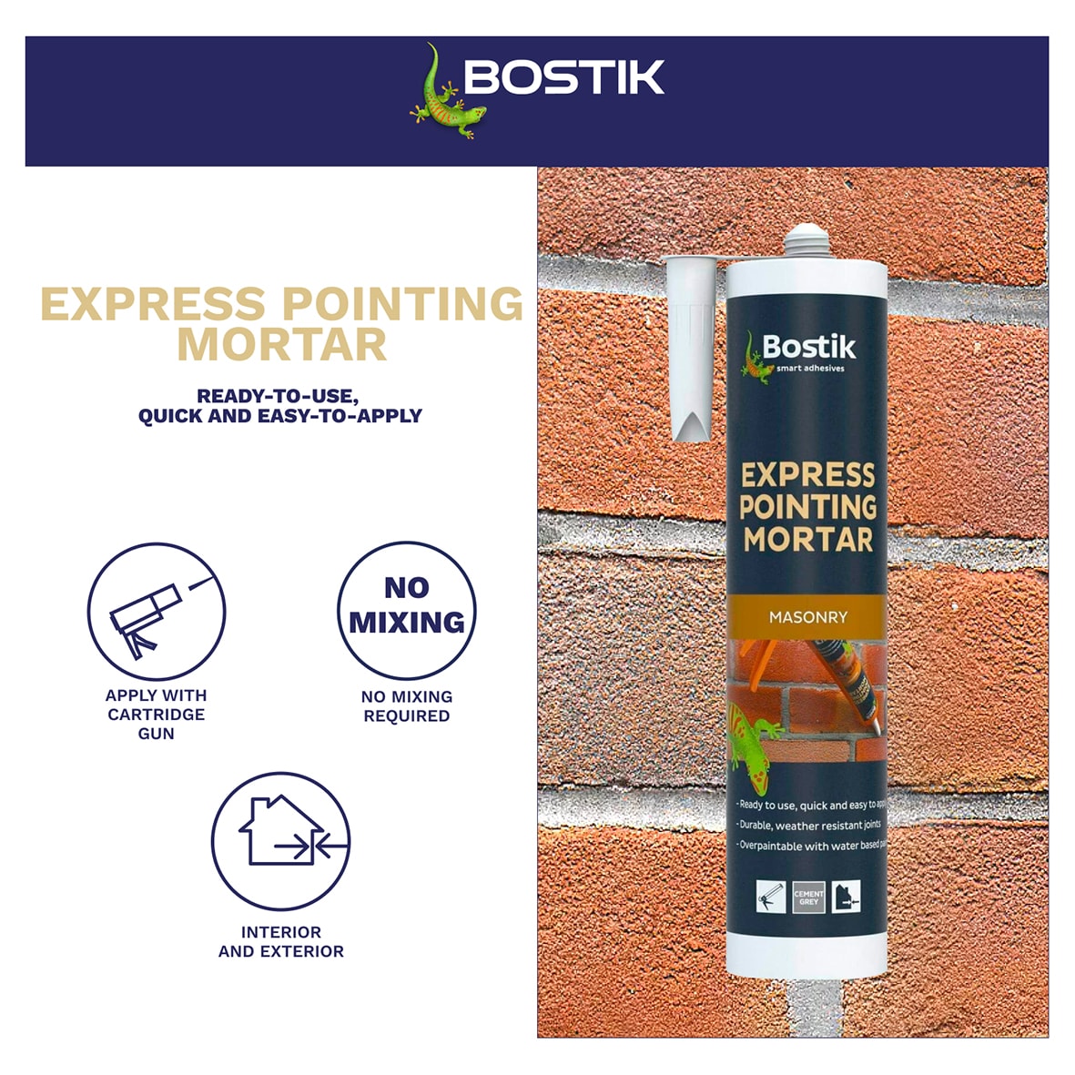 Express Pointing Mortar - 310ml - Cement Grey - view 3