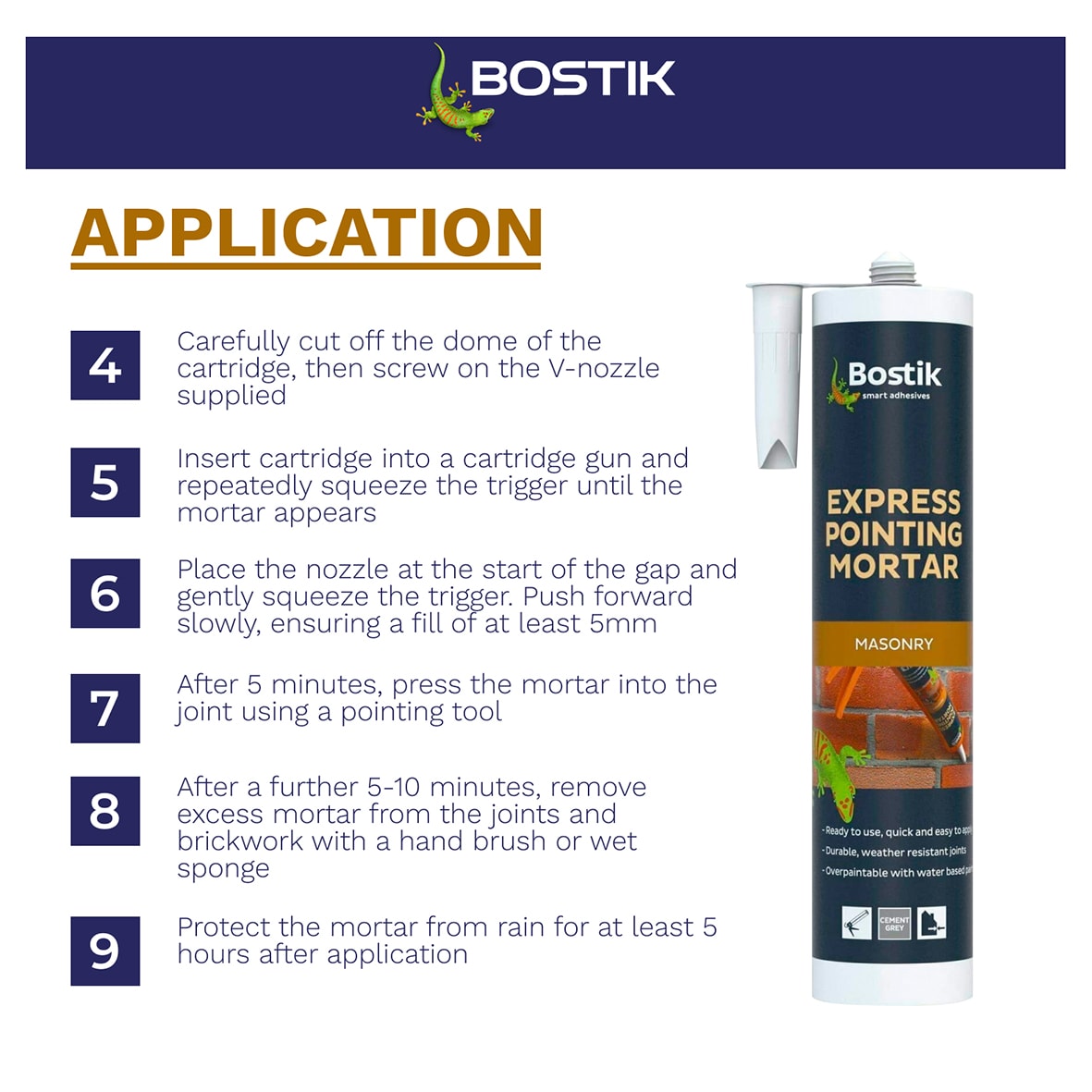 Express Pointing Mortar - 310ml - Cement Grey - view 6