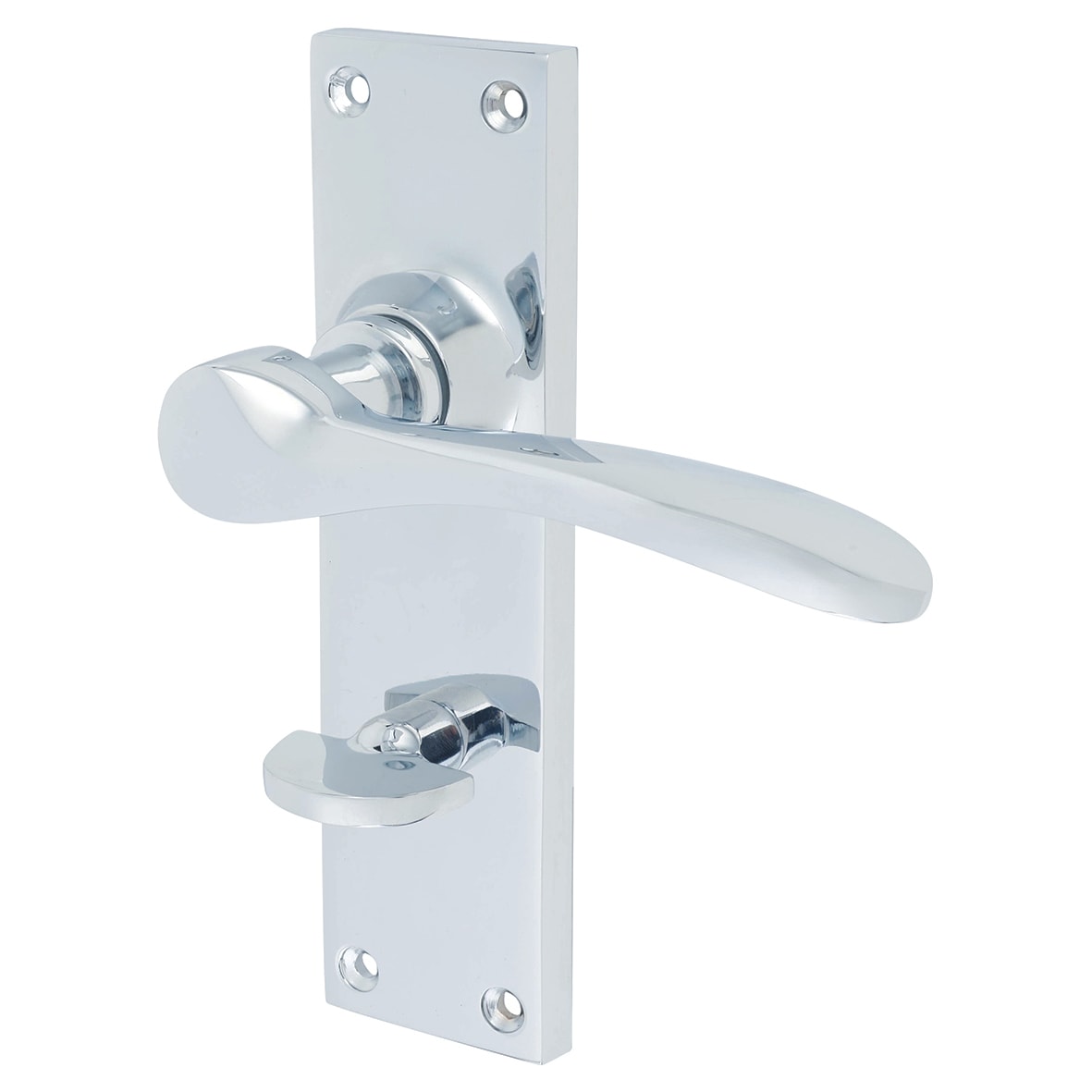 Bolt Through Magnetic Touch Bathroom Lock - 76mm Case - 50mm Backset - Matt Black - view 2