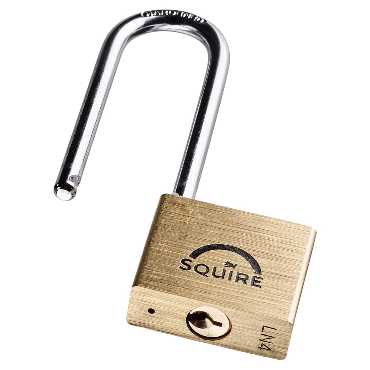 Lion Open Long Shackle Padlock - 40mm Body - 64 x 22.5mm Shackle - Brass - view 4