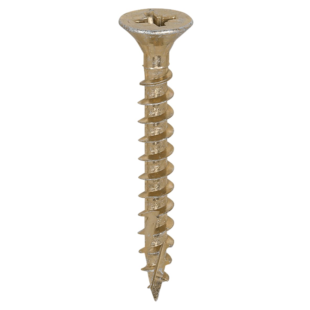 C2 Strong-Fix Pozi Double Countersunk Wood Screws - 5.0 x 40mm - Yellow Zinc - Pack of 200 - view 2
