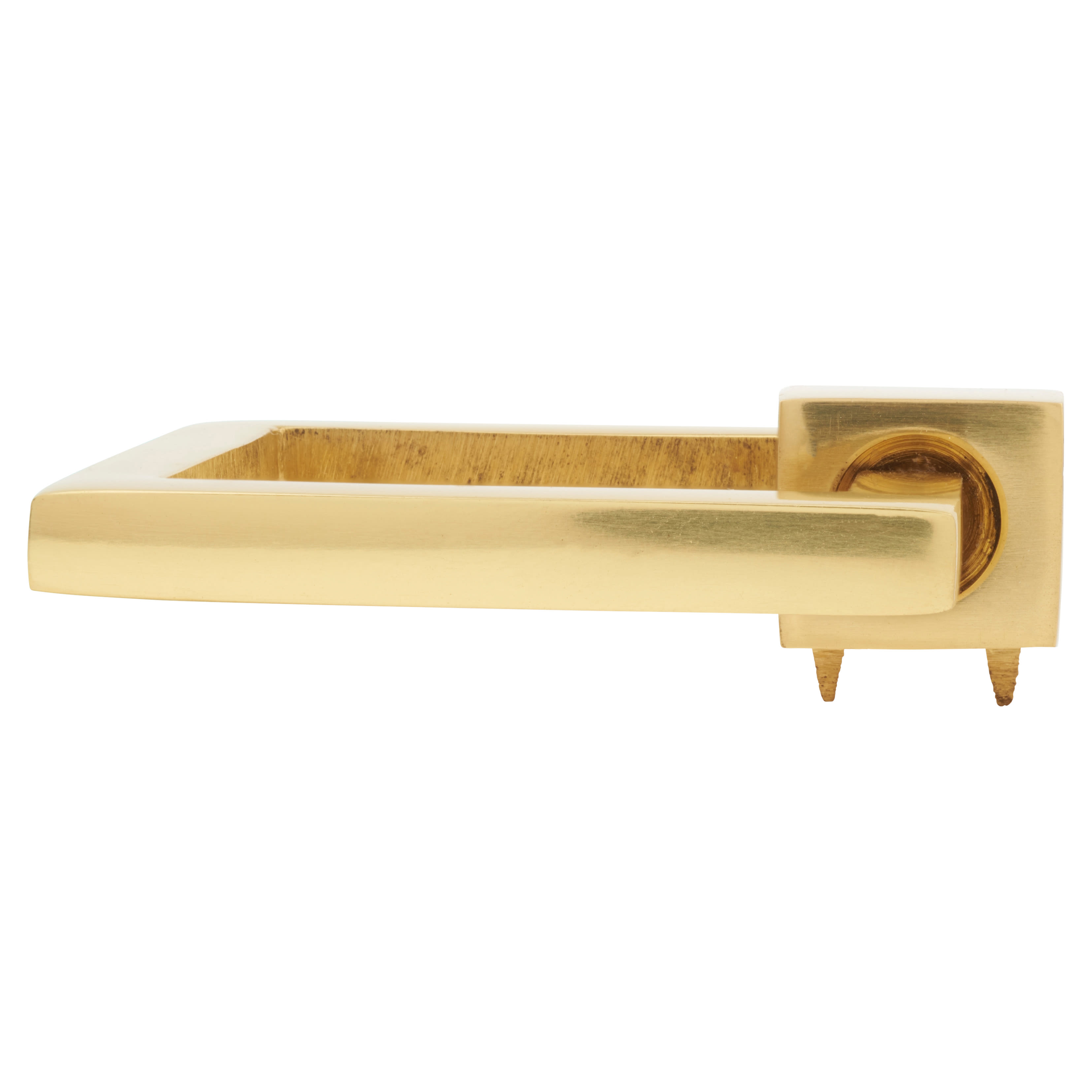 Marcus Square Ring Cabinet Drop Handle - 50 x 55mm - Polished Brass - view 2